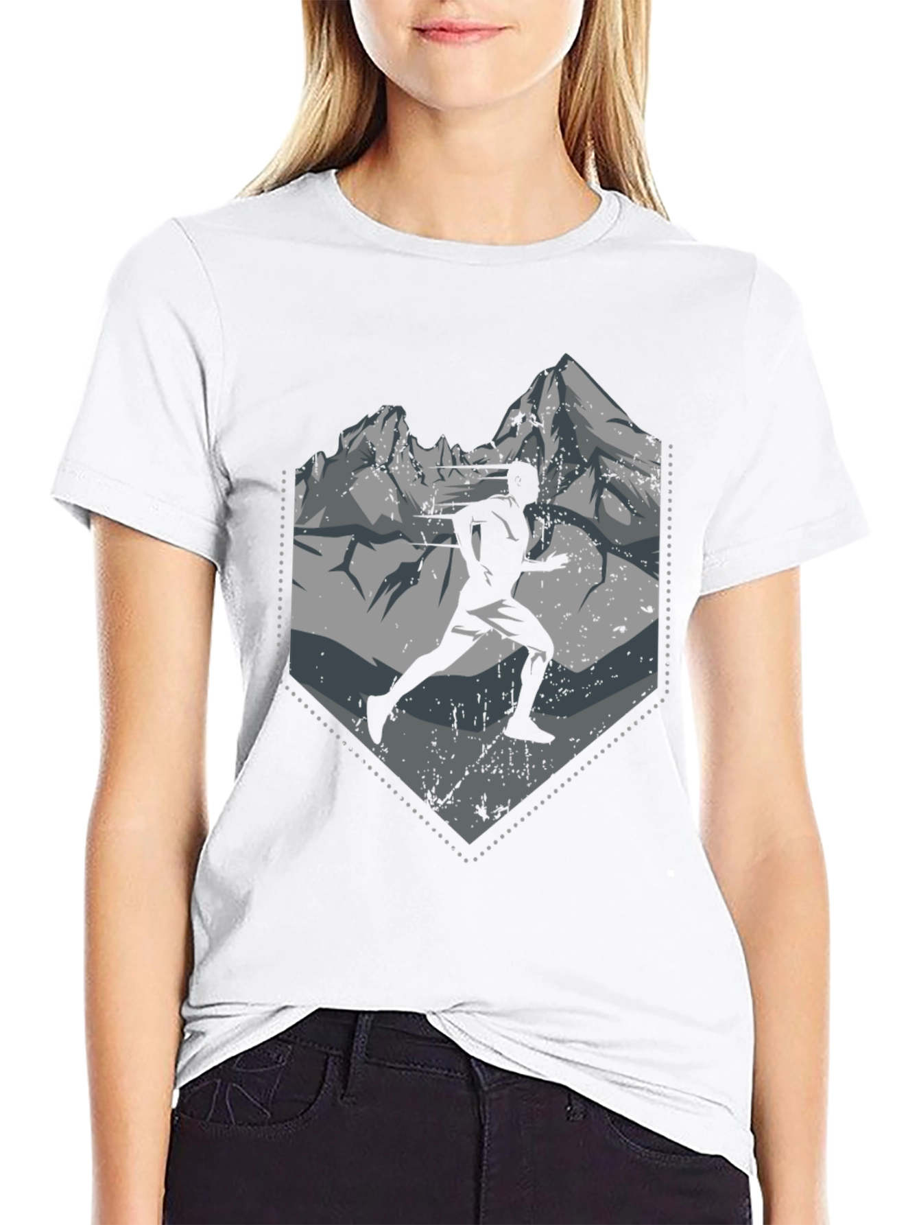 Black Mountain Runner Graphic Tee - Black view 9