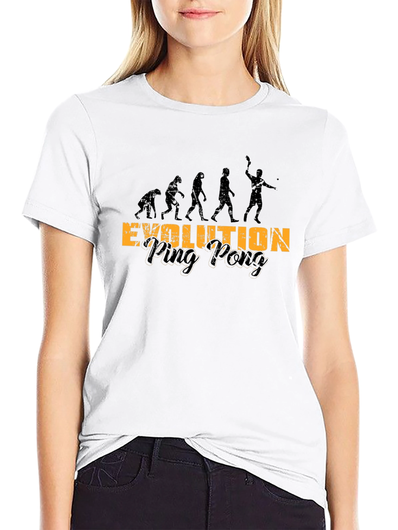 Black Evolution of Ping Pong T-Shirt view 9