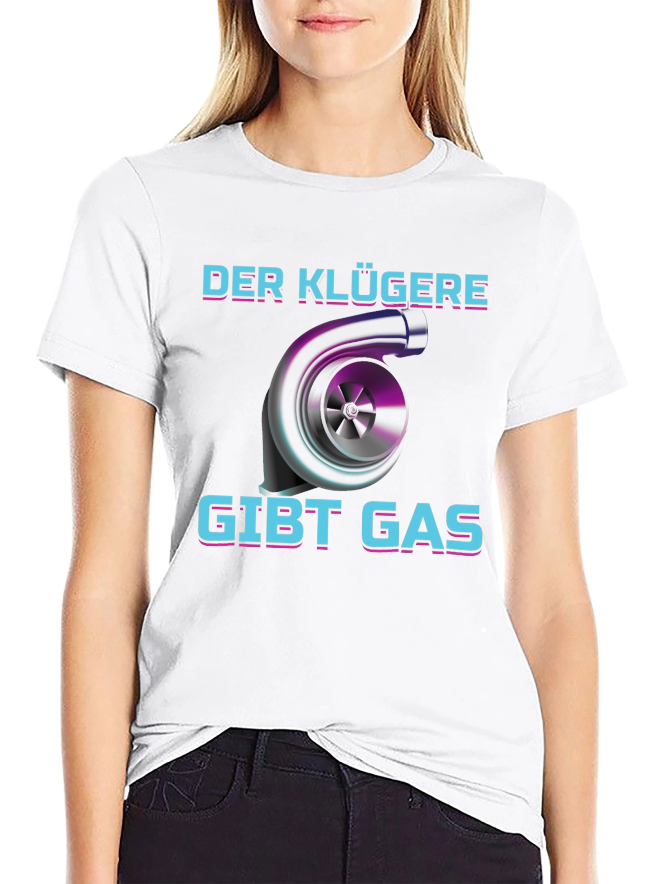Black Der Klügere Gibt Gas T-Shirt view 9