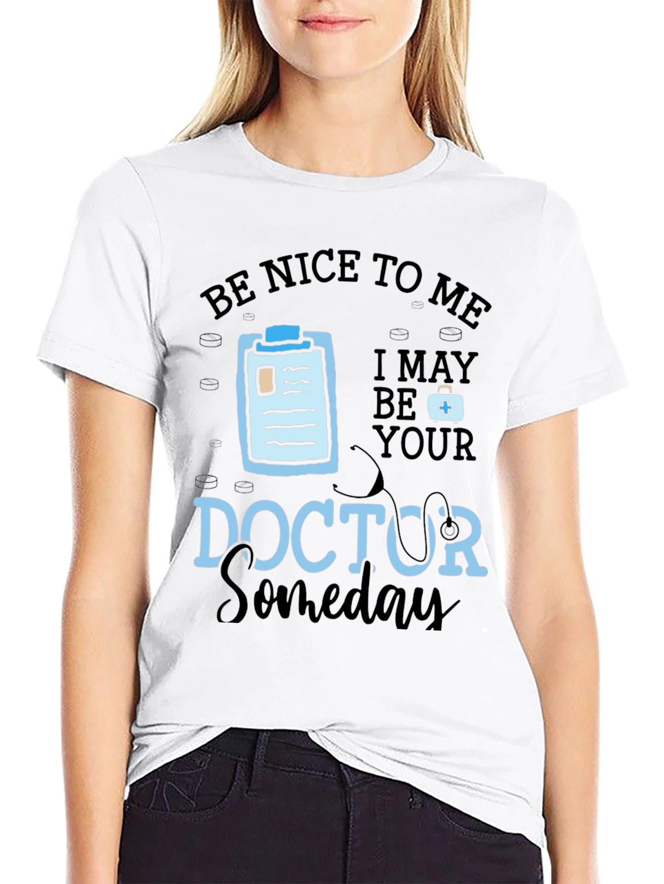Black Be Nice To Me, Doctor Someday Graphic T-Shirt view 9