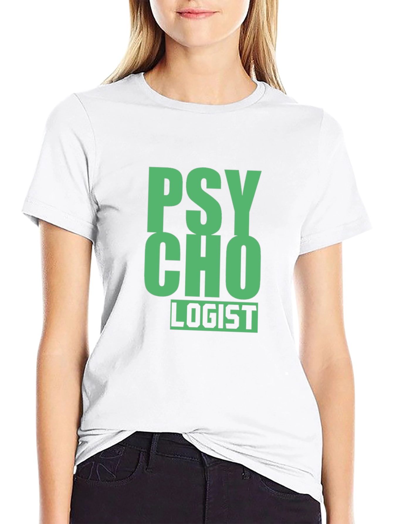 Black Psycho-Logist Graphic Tee - Black Cotton Blend view 9