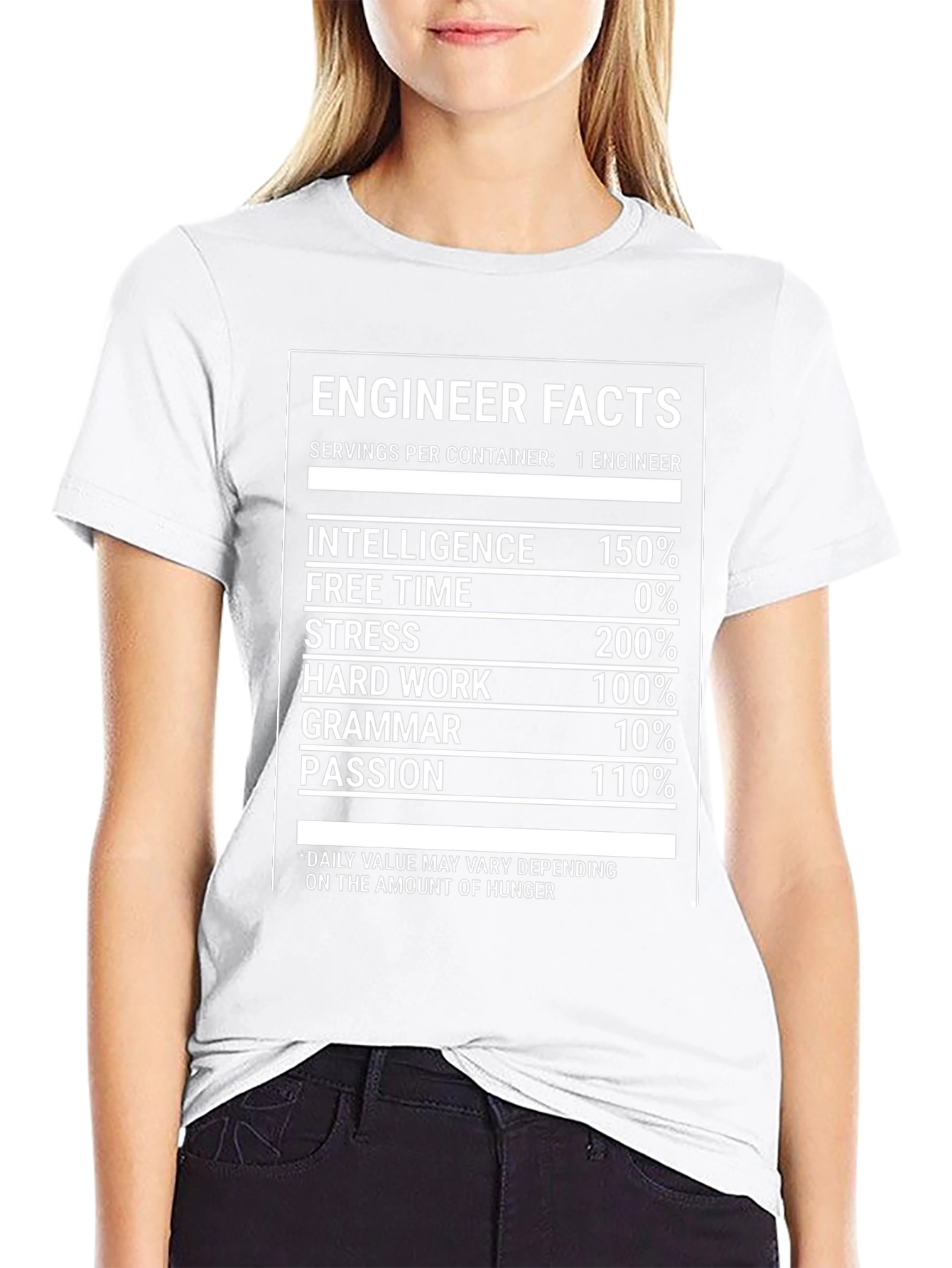 Black Engineer Facts T-Shirt: Intelligence, Stress, and Hard Work view 9