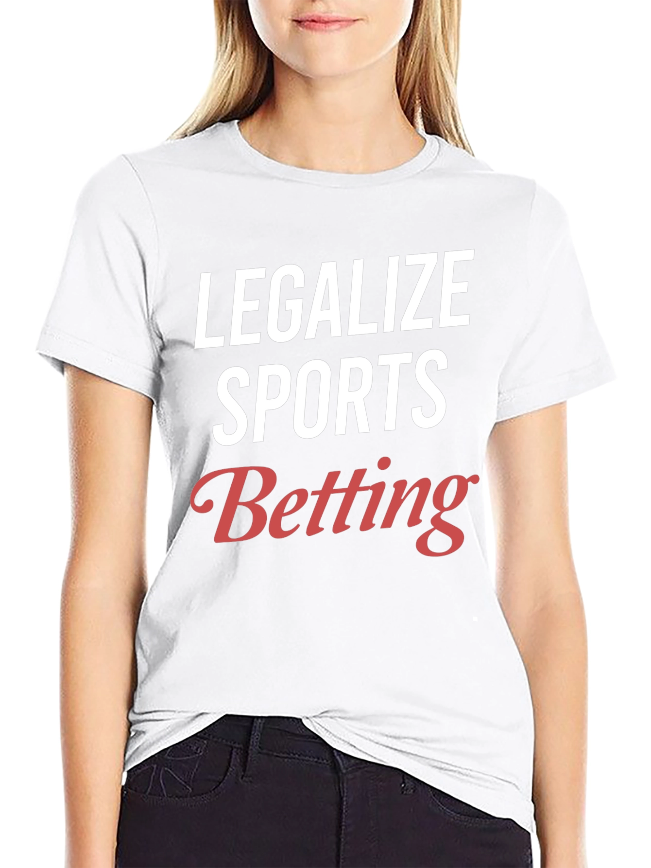 Black Legalize Sports Betting T-Shirt - Black view 9