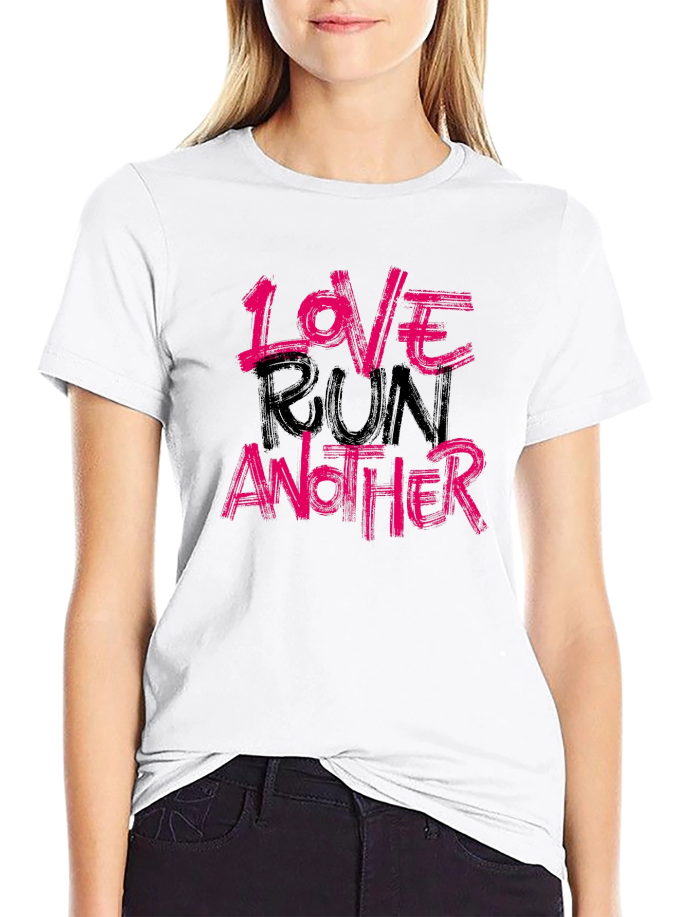 Black Love Run Another Graphic Tee - Soft Cotton Blend view 9