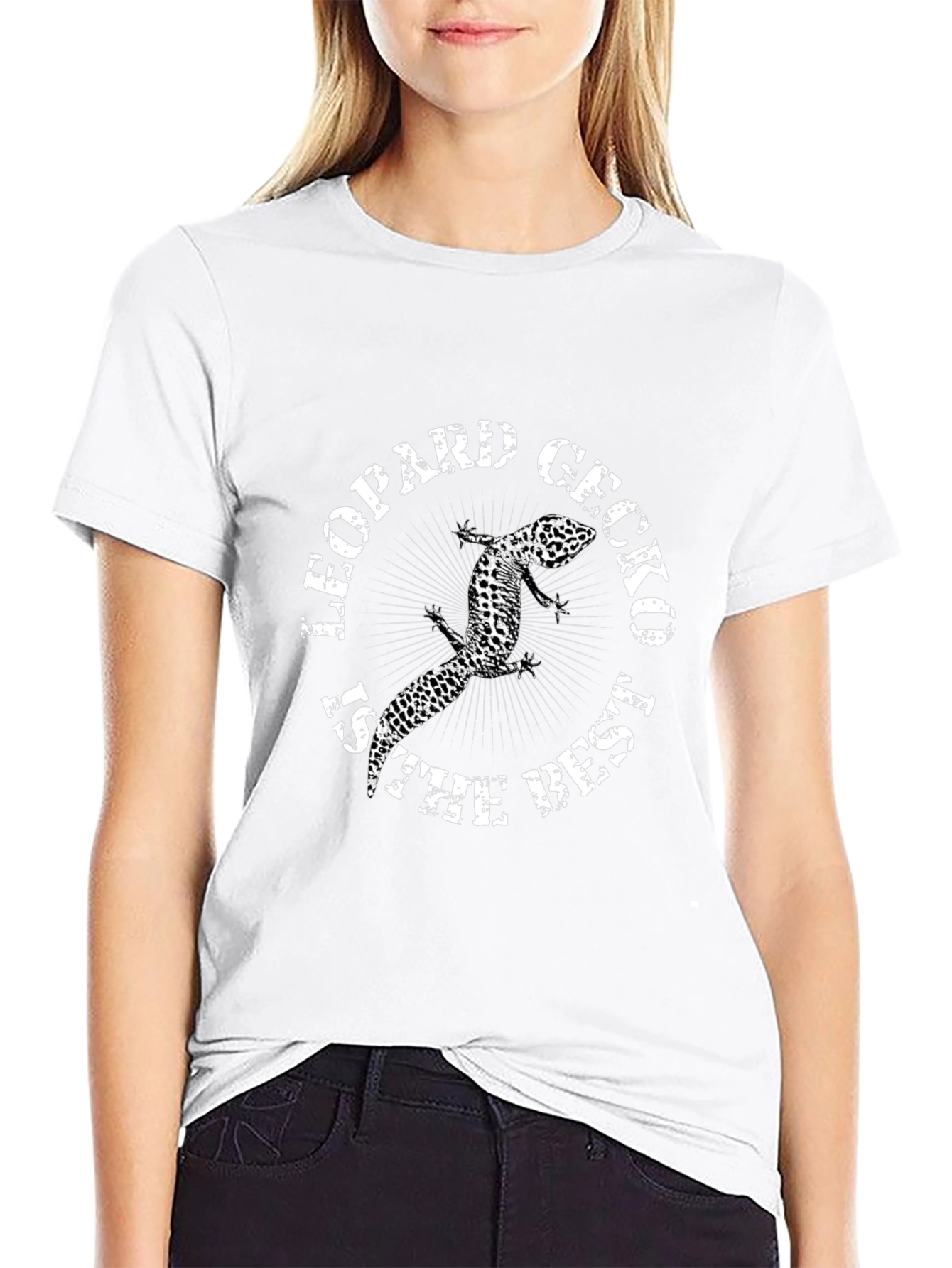Black Leopard Gecko T-Shirt - "Is The Best" Graphic Tee view 9