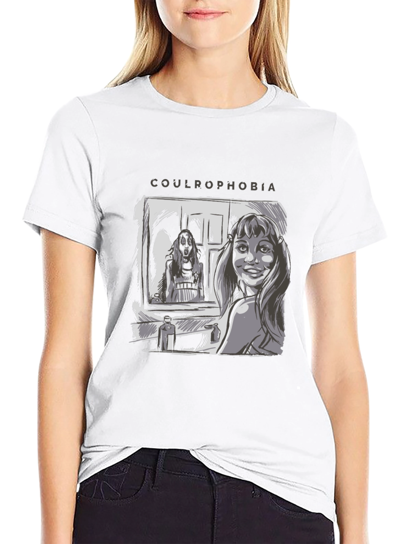 Black Coulrophobia Horror T-Shirt view 9