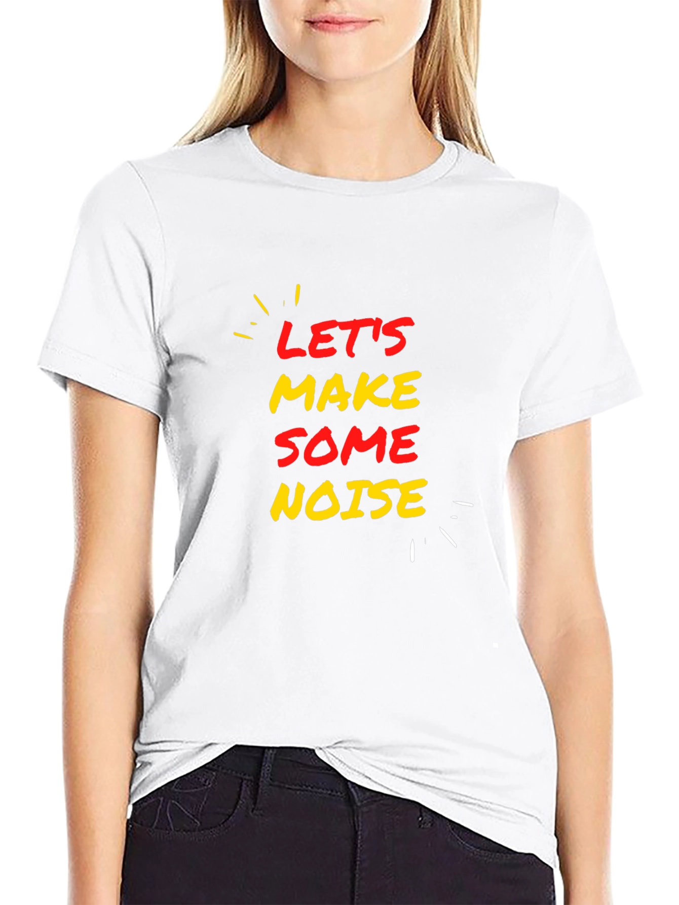 Black Let's Make Some Noise T-Shirt view 9