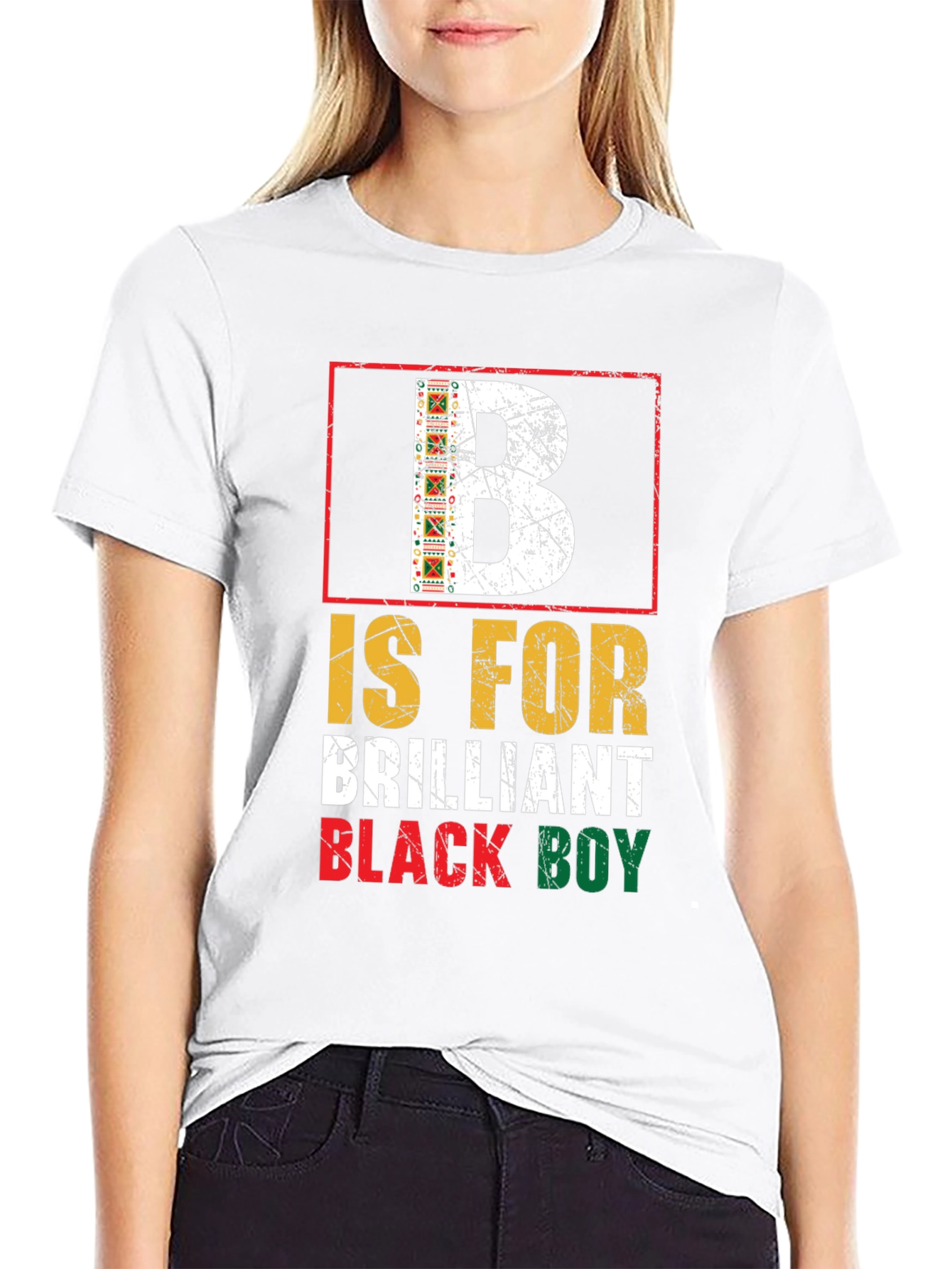 Black Brilliant Black Boy Graphic T-Shirt view 9