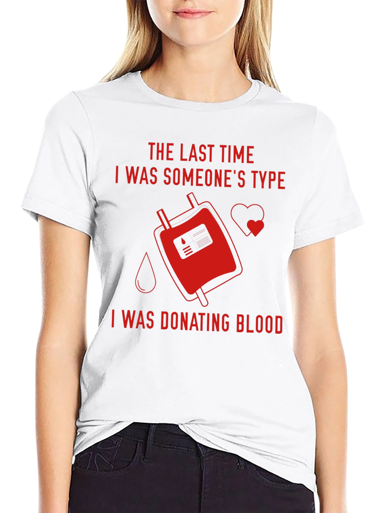 Black Donate Blood T-Shirt - Be Someone's Type view 9