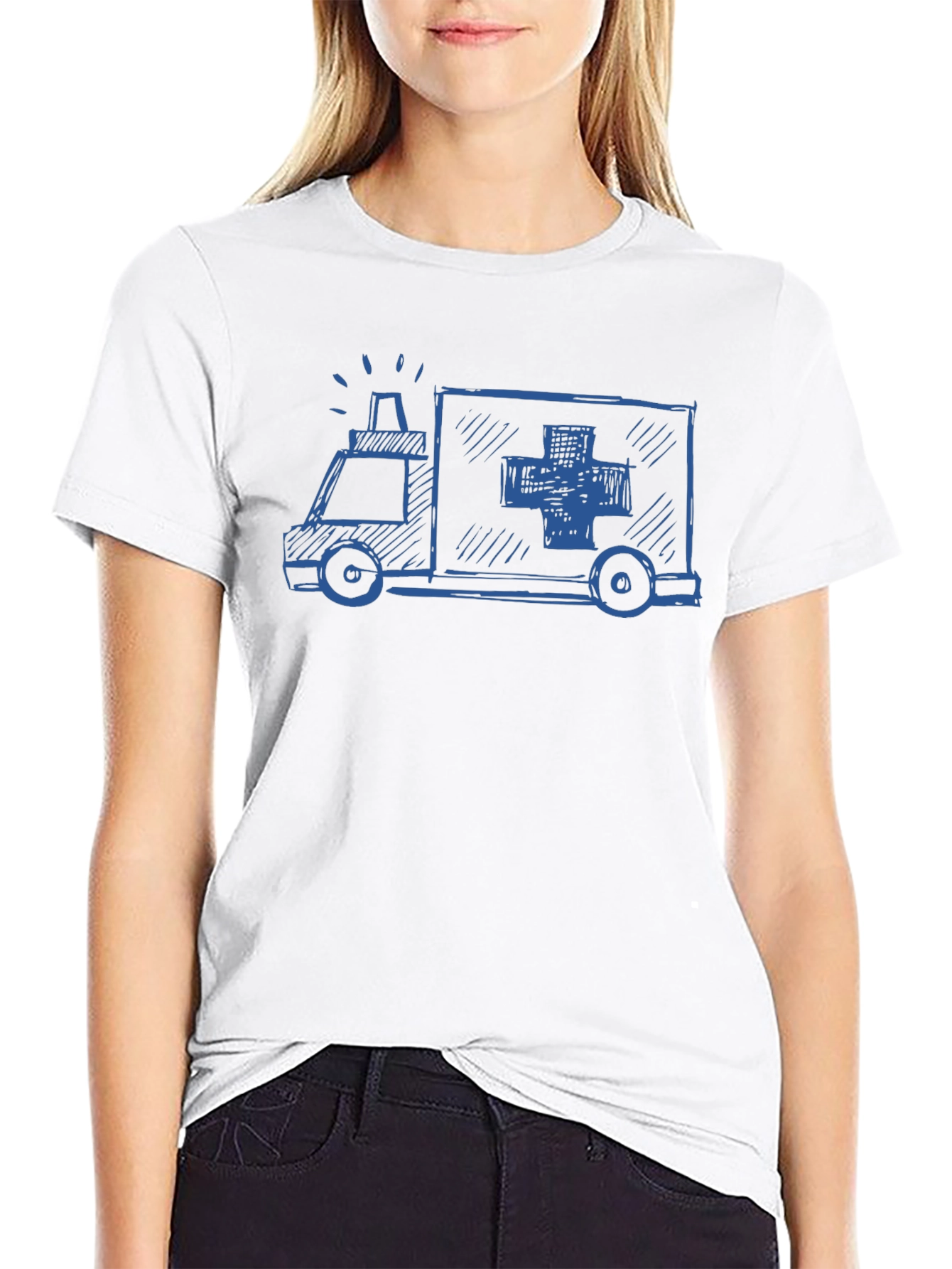 Black Ambulance Graphic T-Shirt - Black view 9