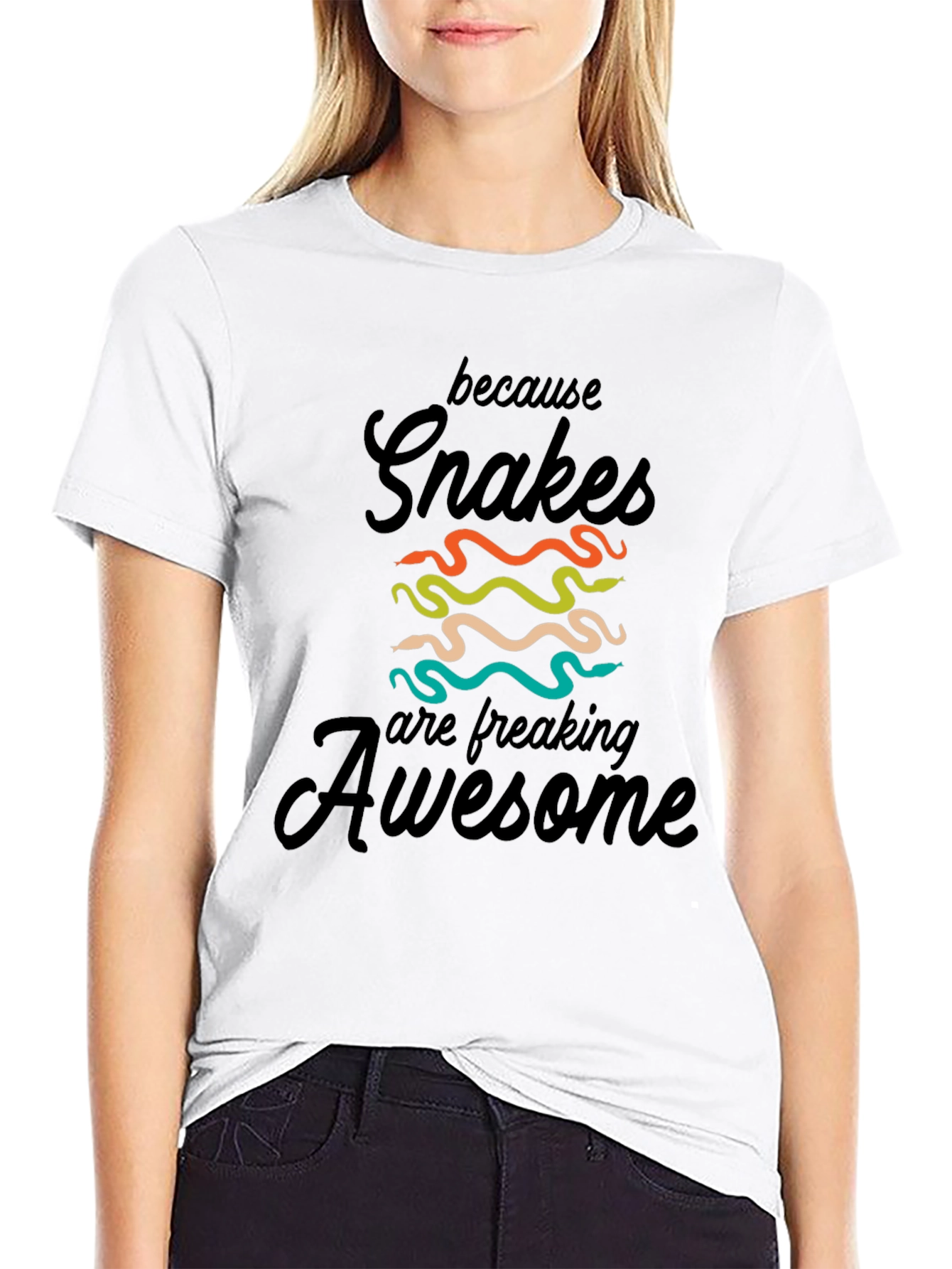 Black Snakes Are Awesome Graphic Tee view 9