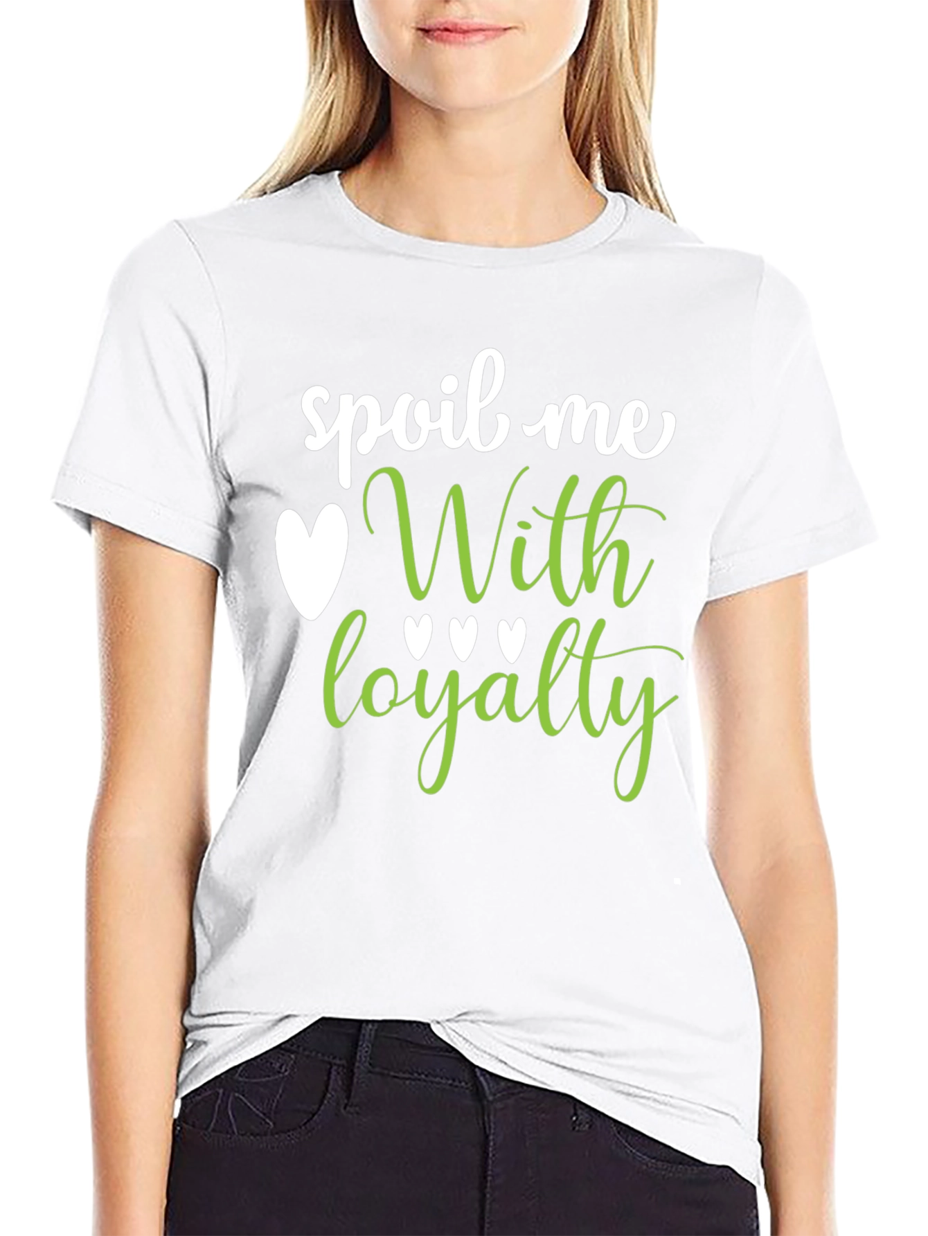 Black Spoil Me With Loyalty Graphic Tee - Black view 9