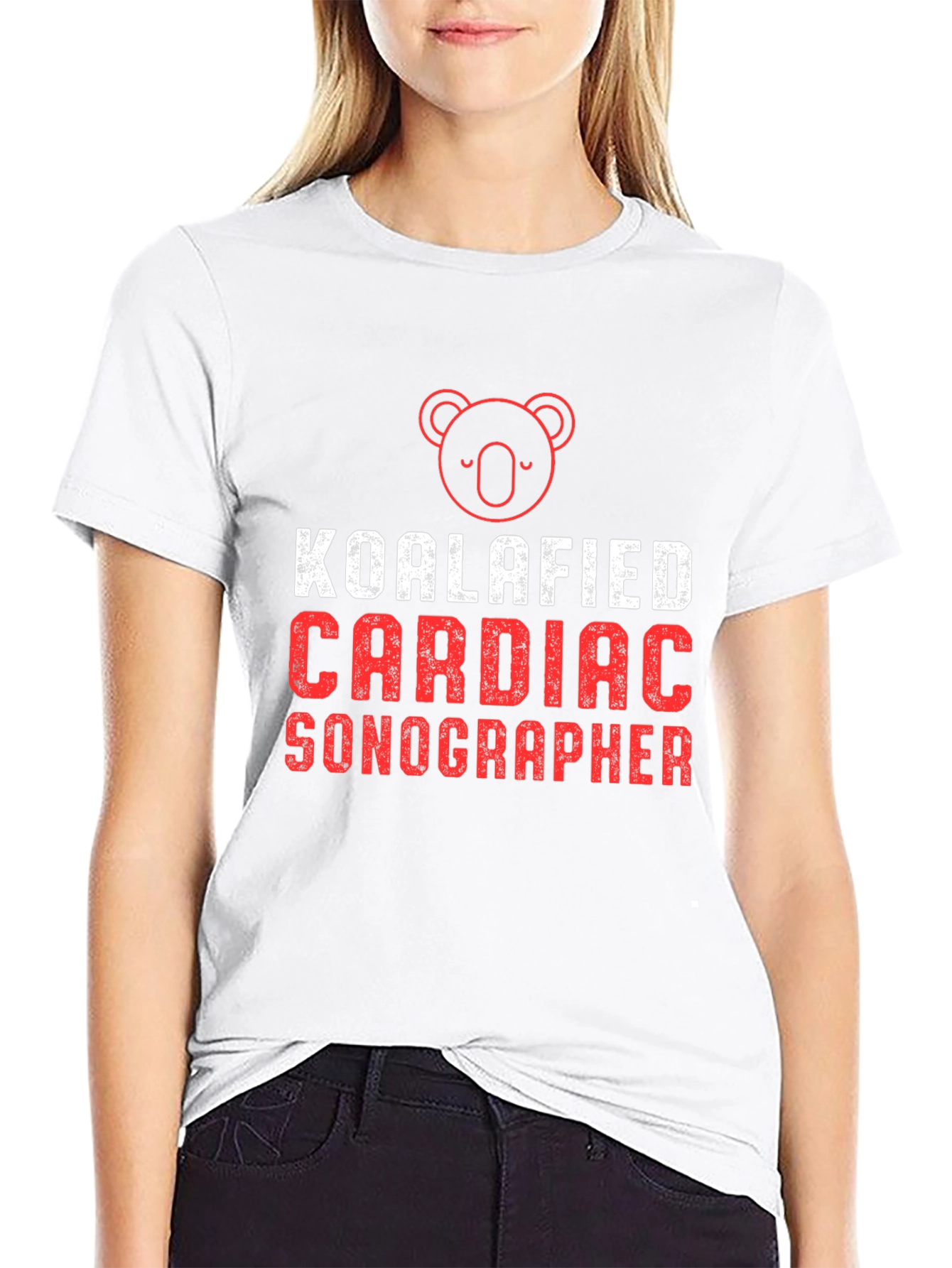 Black Koalafied Cardiac Sonographer Black T-Shirt view 9