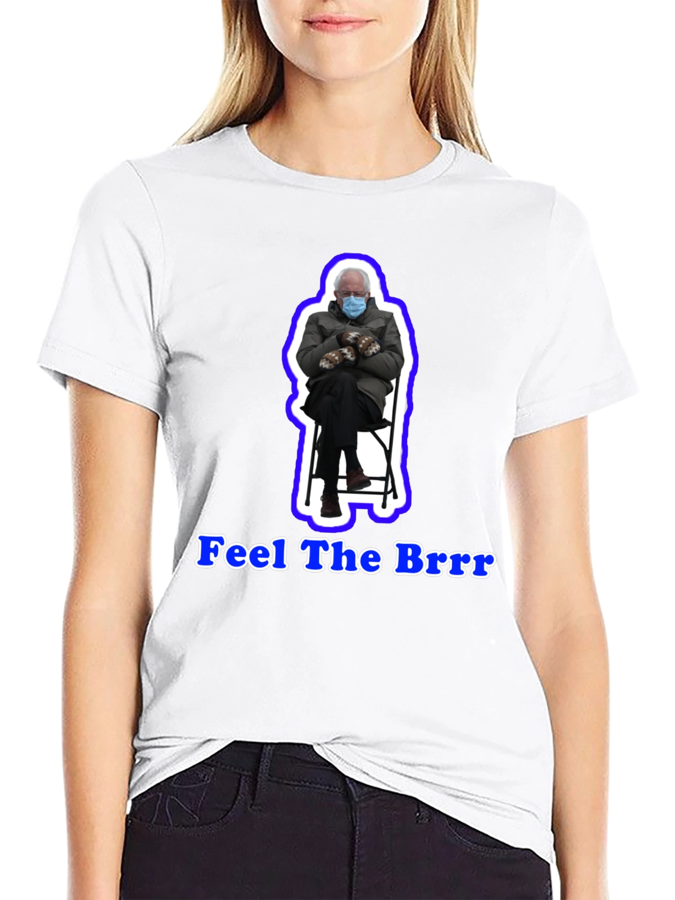 Black Feel the Brrr T-Shirt view 9