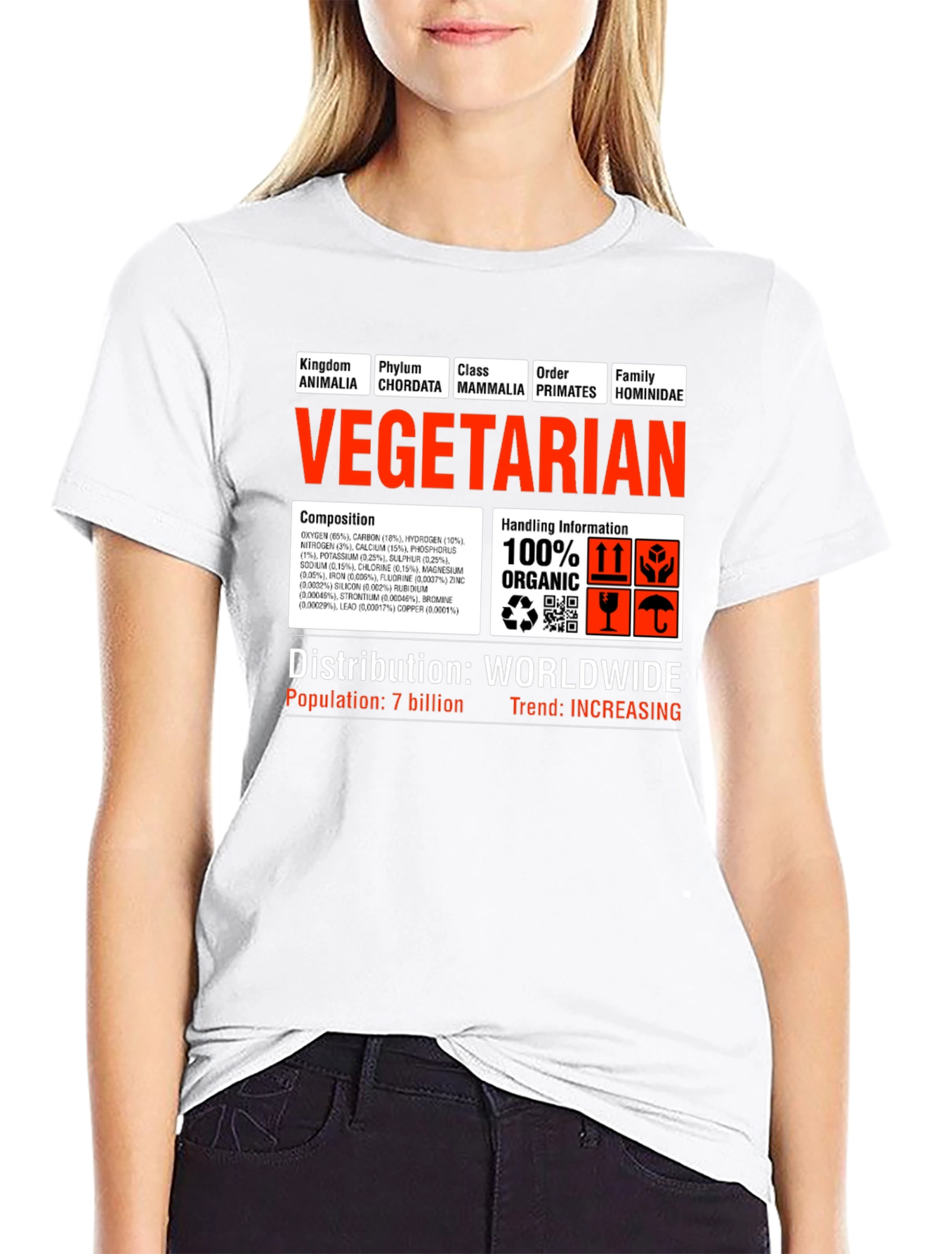 Black Vegetarian Science T-Shirt view 9