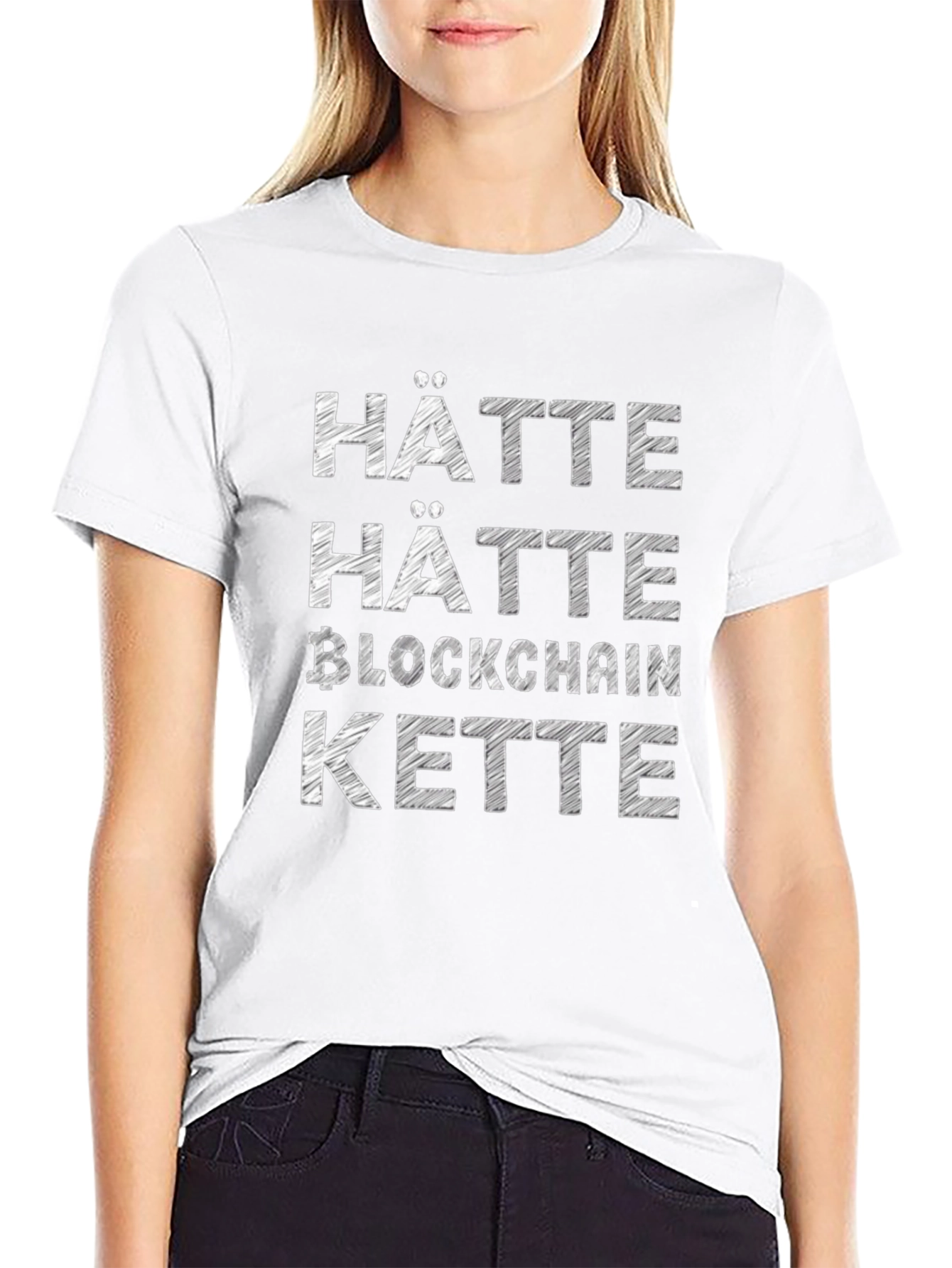 Black Hätte Hätte Blockchain Kette T-Shirt view 9