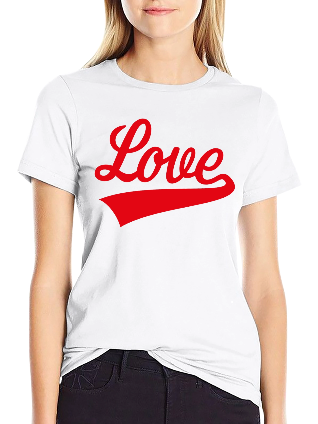 Black Love Graphic T-Shirt - Black view 9