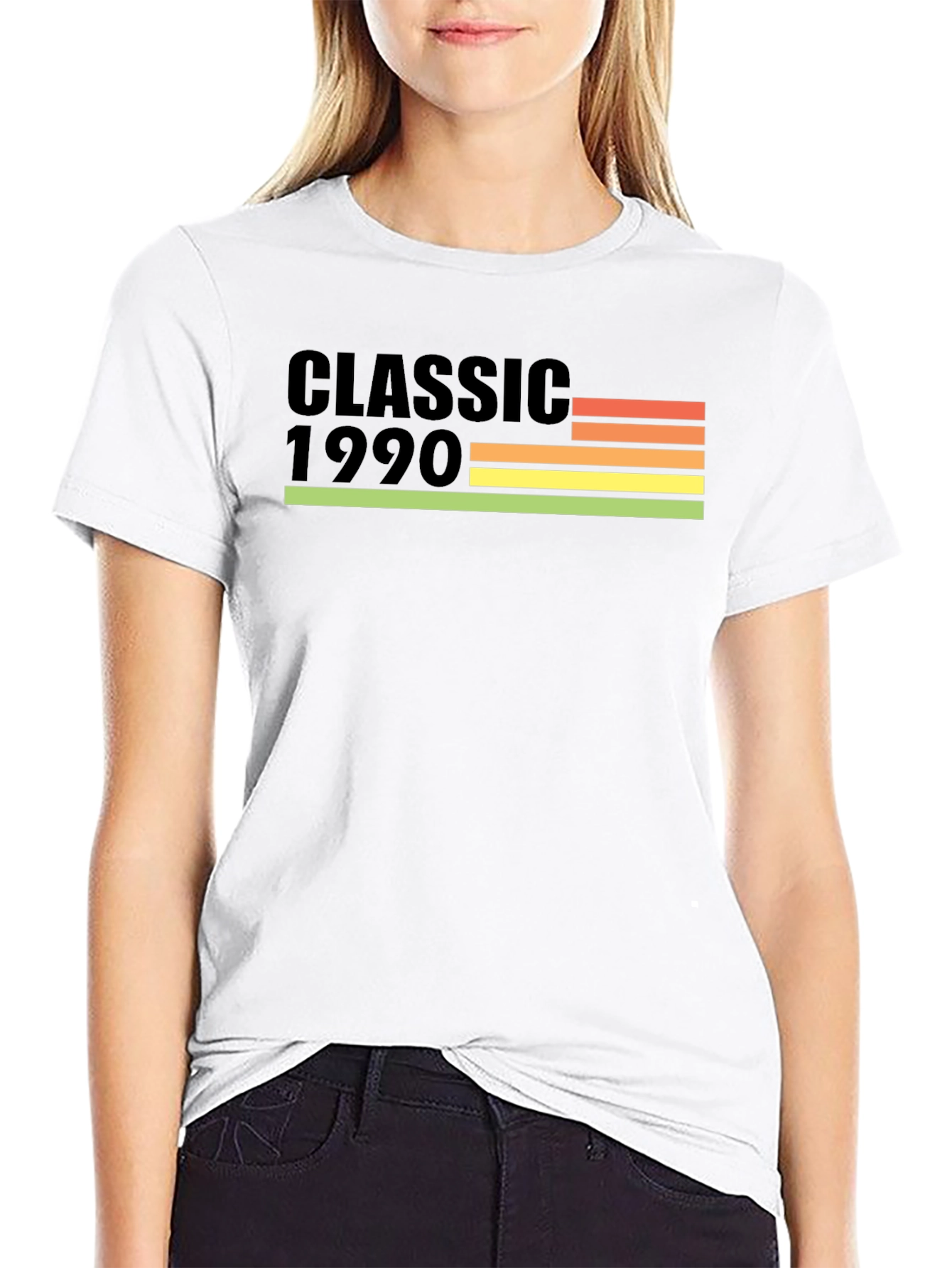 Black Classic 1990 Retro Birthday T-Shirt view 9