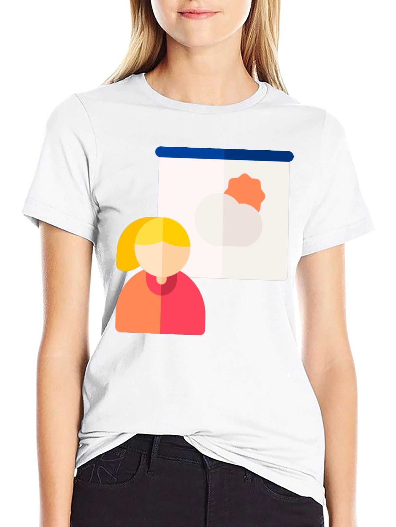 Black Weather Presenter Graphic T-Shirt view 9