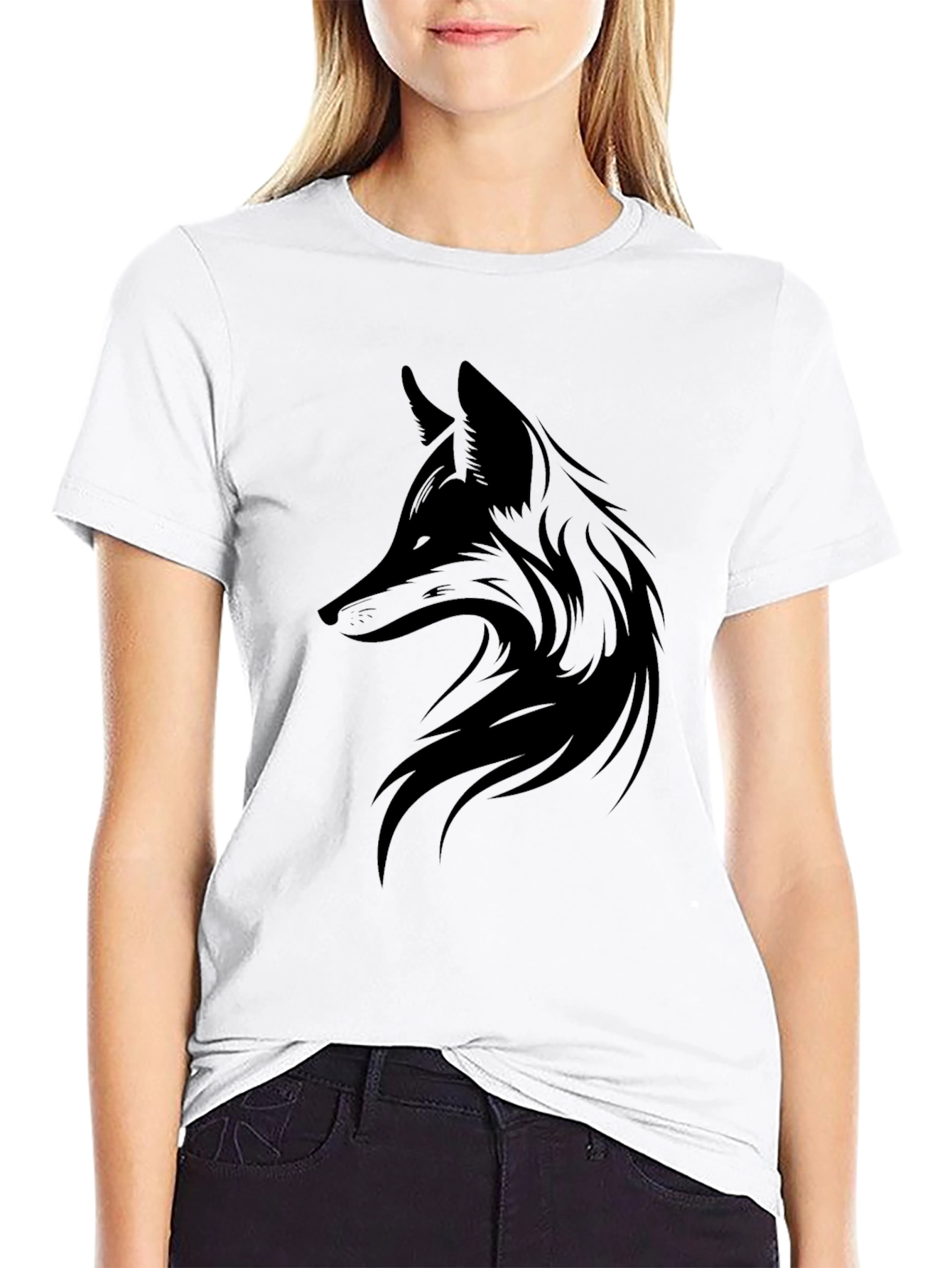 Black Men's Black Fox Graphic Tee - Stylish Casual Wear view 9