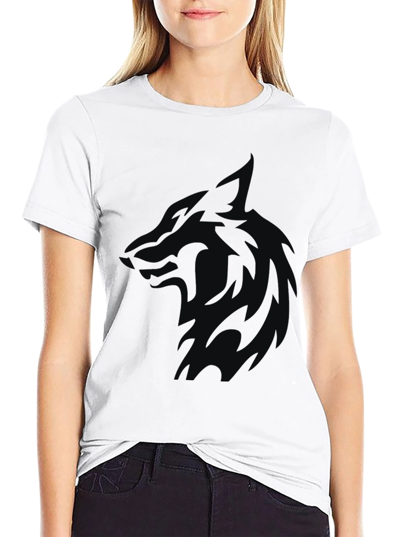 Black Stealth Wolf Graphic Tee - Mens Black T-Shirt view 9