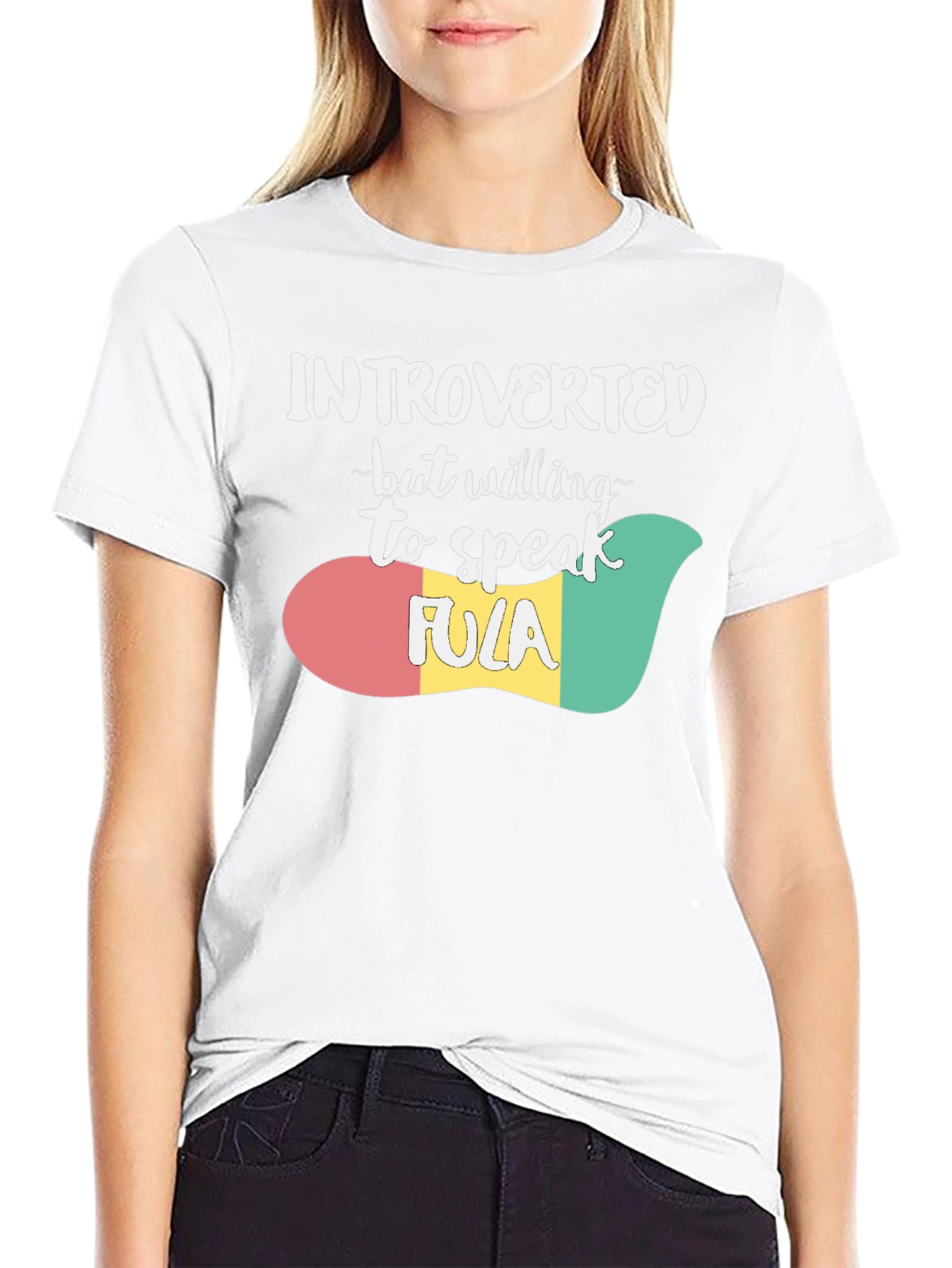 Black Introverted Fula T-Shirt view 9