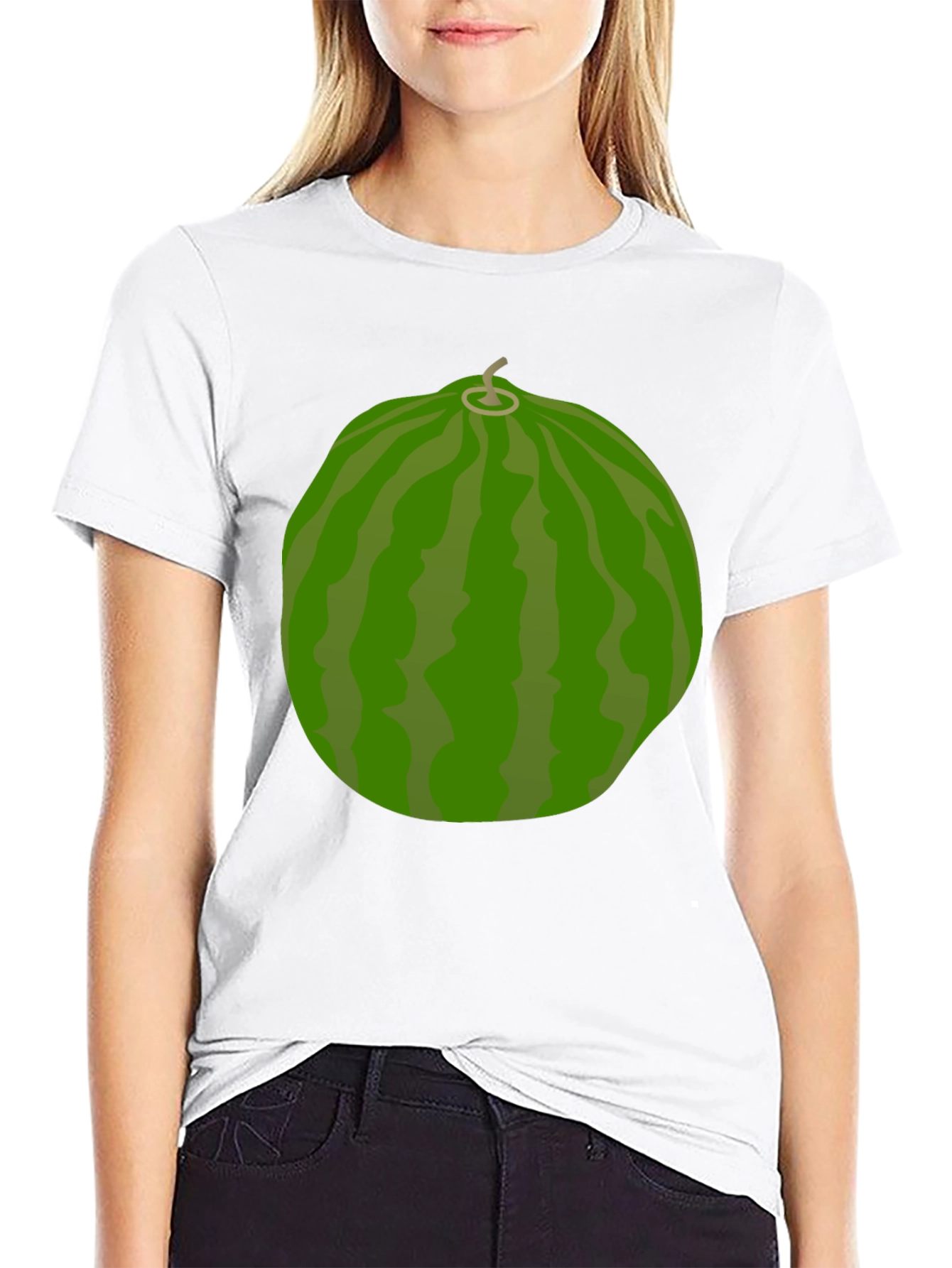 Black Watermelon Graphic T-Shirt - Novelty Fruit Tee view 9