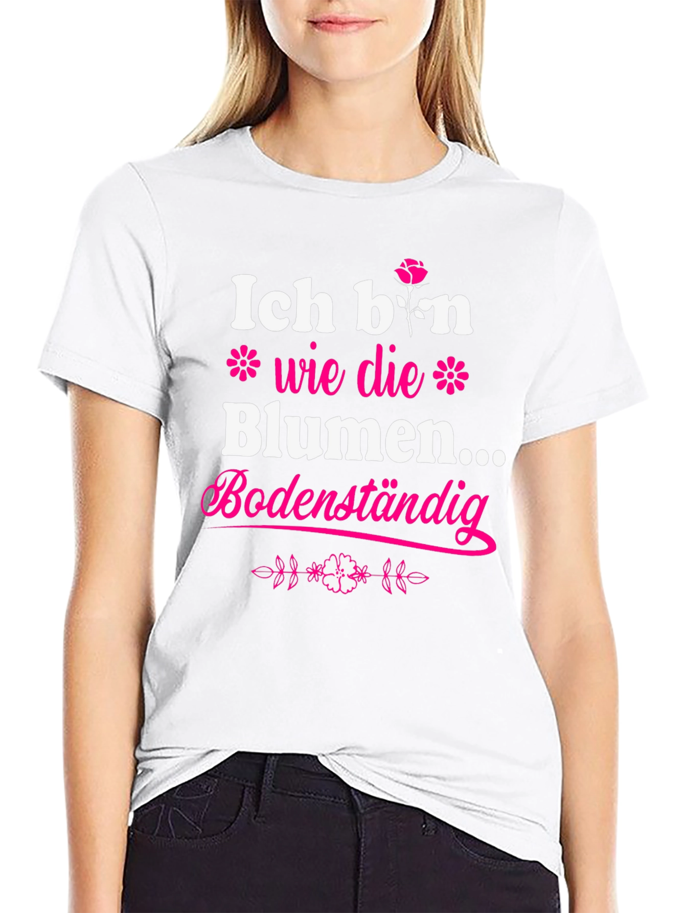 Black Ich Bin Wie Die Blumen T-Shirt view 9