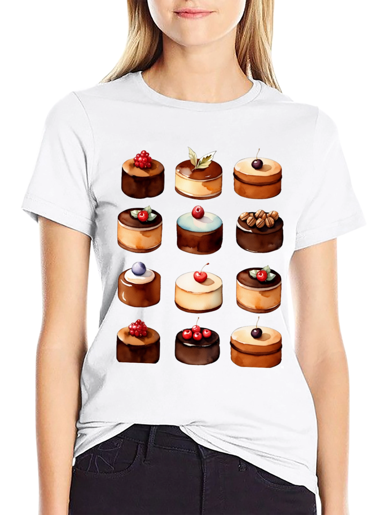 Black Dessert Lover T-Shirt - Sweet Treat Design view 9
