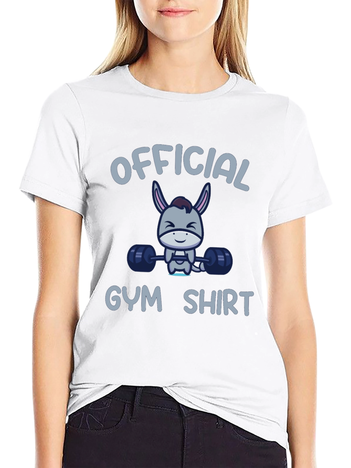 Black Funny Donkey Gym Shirt - Official Workout Tee view 9