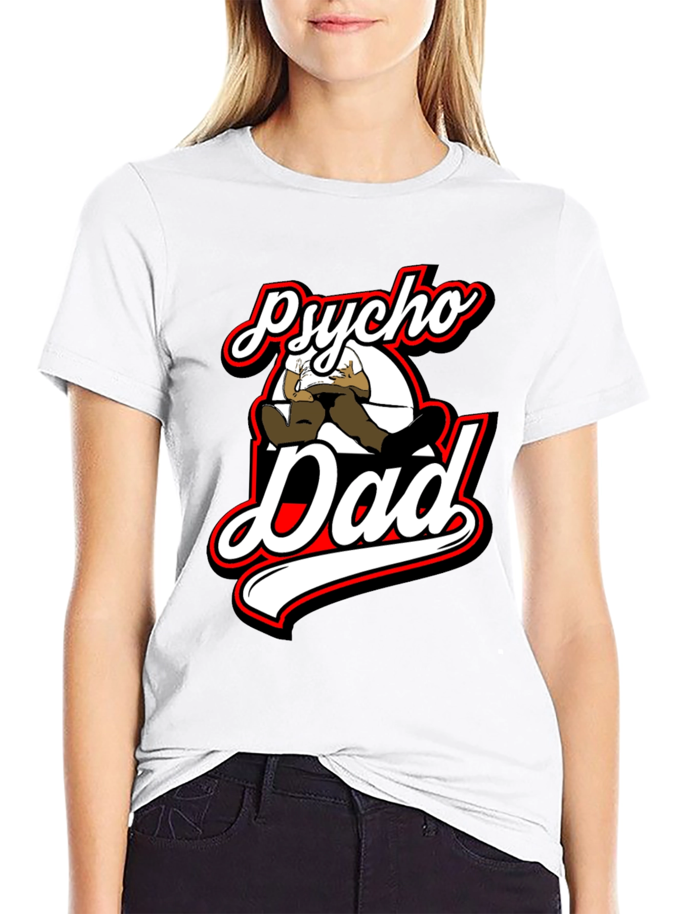 Black Psycho Dad Graphic T-Shirt view 9