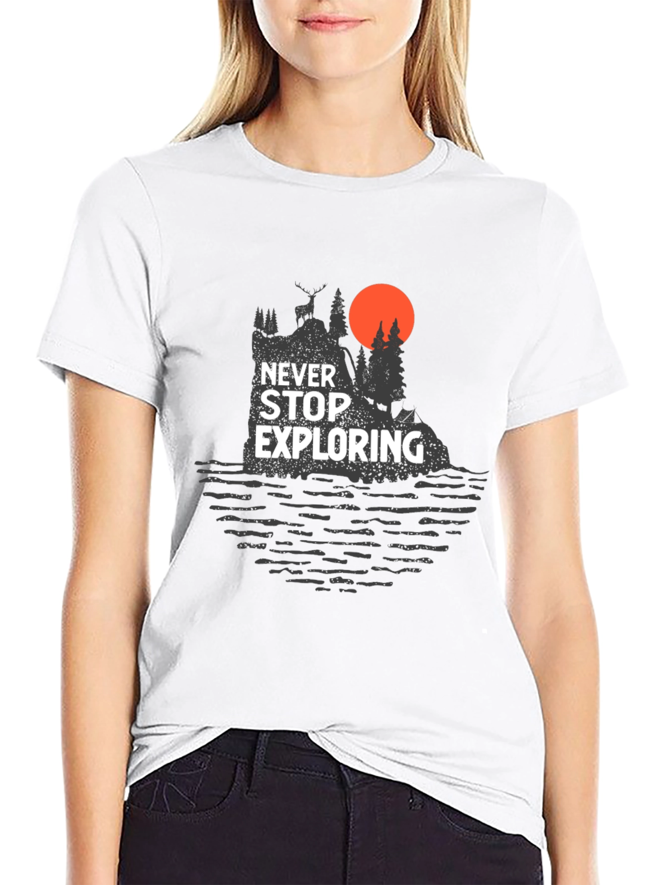 Black Never Stop Exploring Graphic Tee - Adventure Awaits view 9