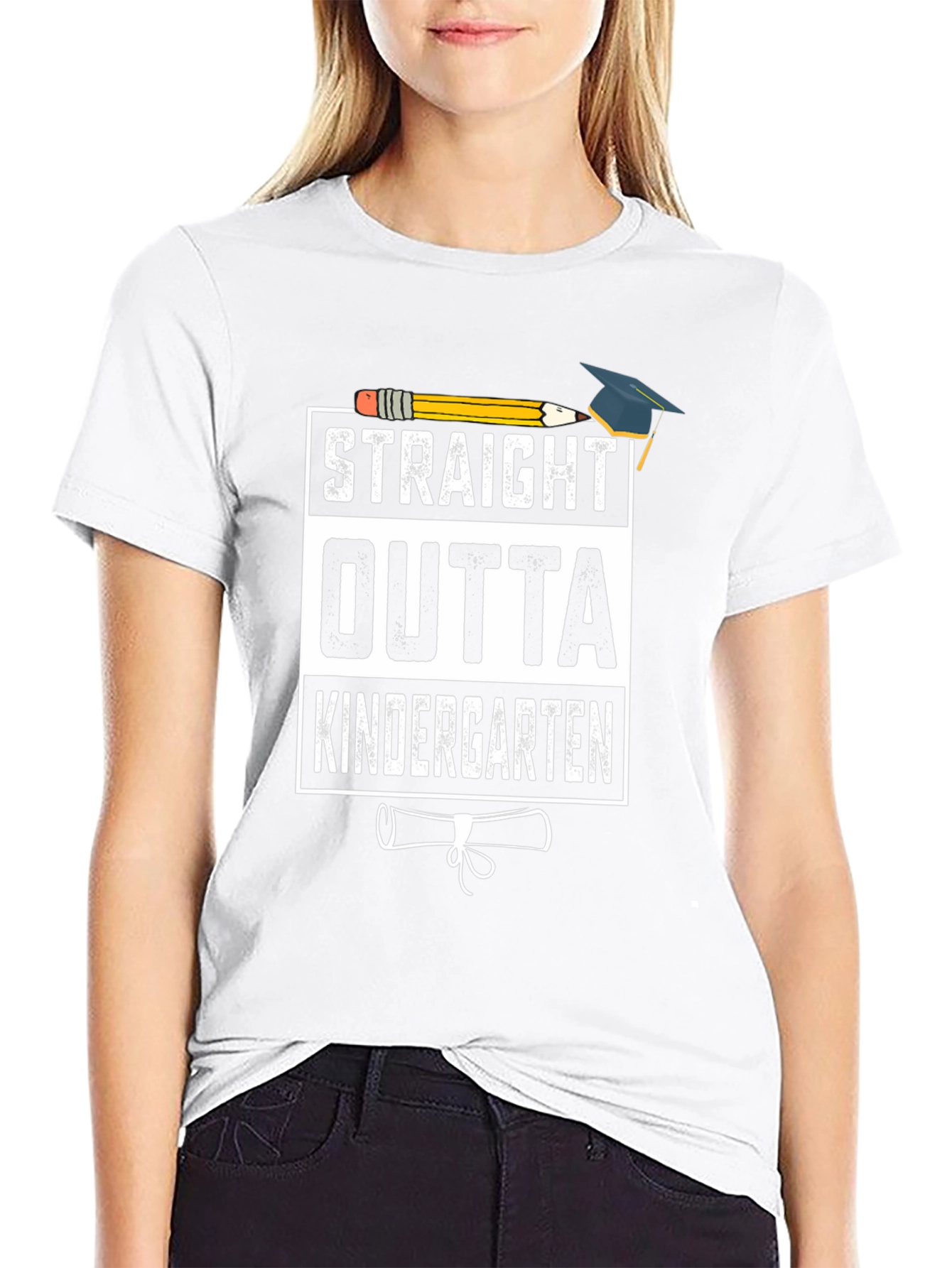 Straight Outta Kindergarten Graduation T-Shirt - 9