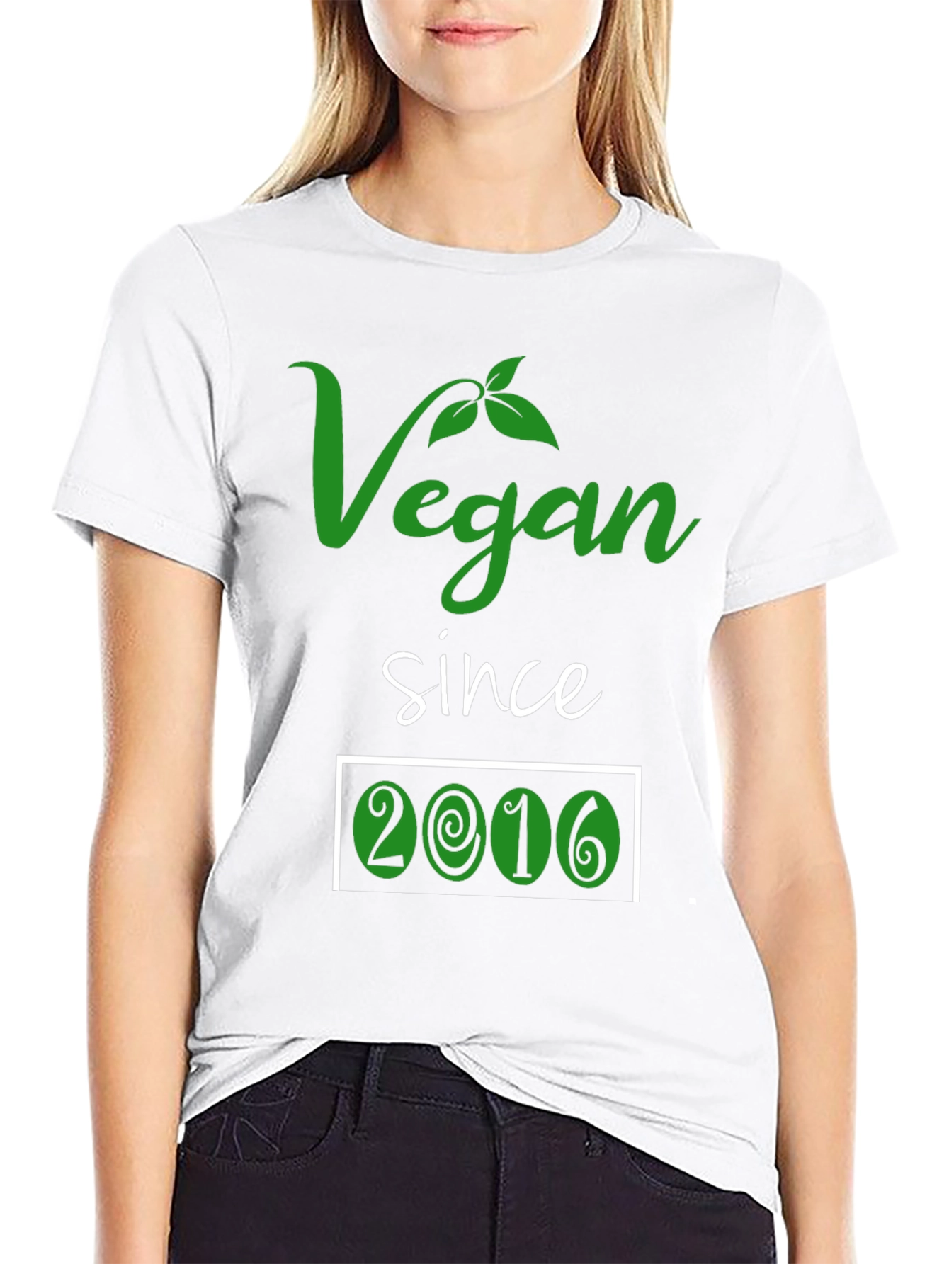 Black Vegan Since 2016 T-Shirt view 9