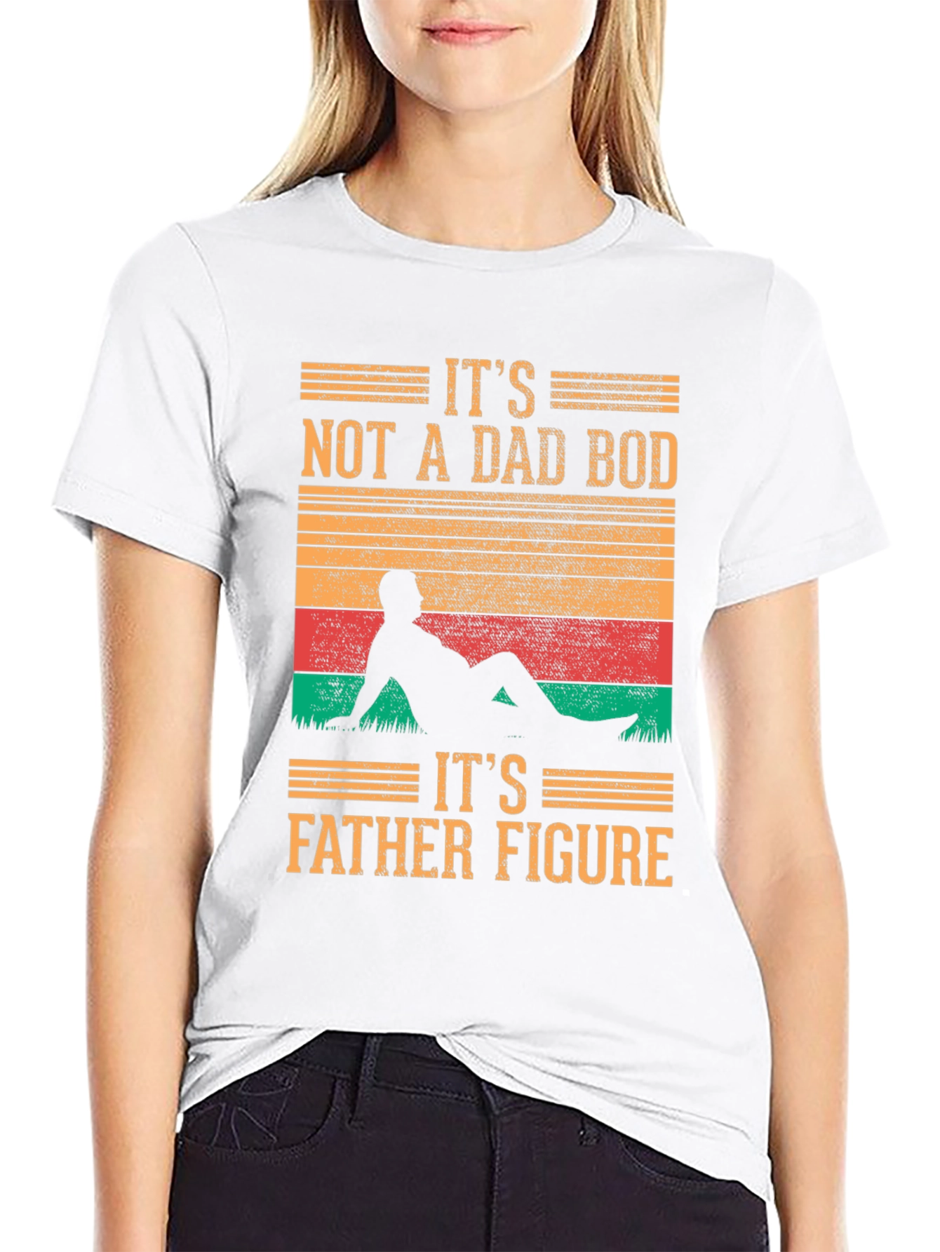 Black It's Not A Dad Bod T-Shirt - Father Figure view 9
