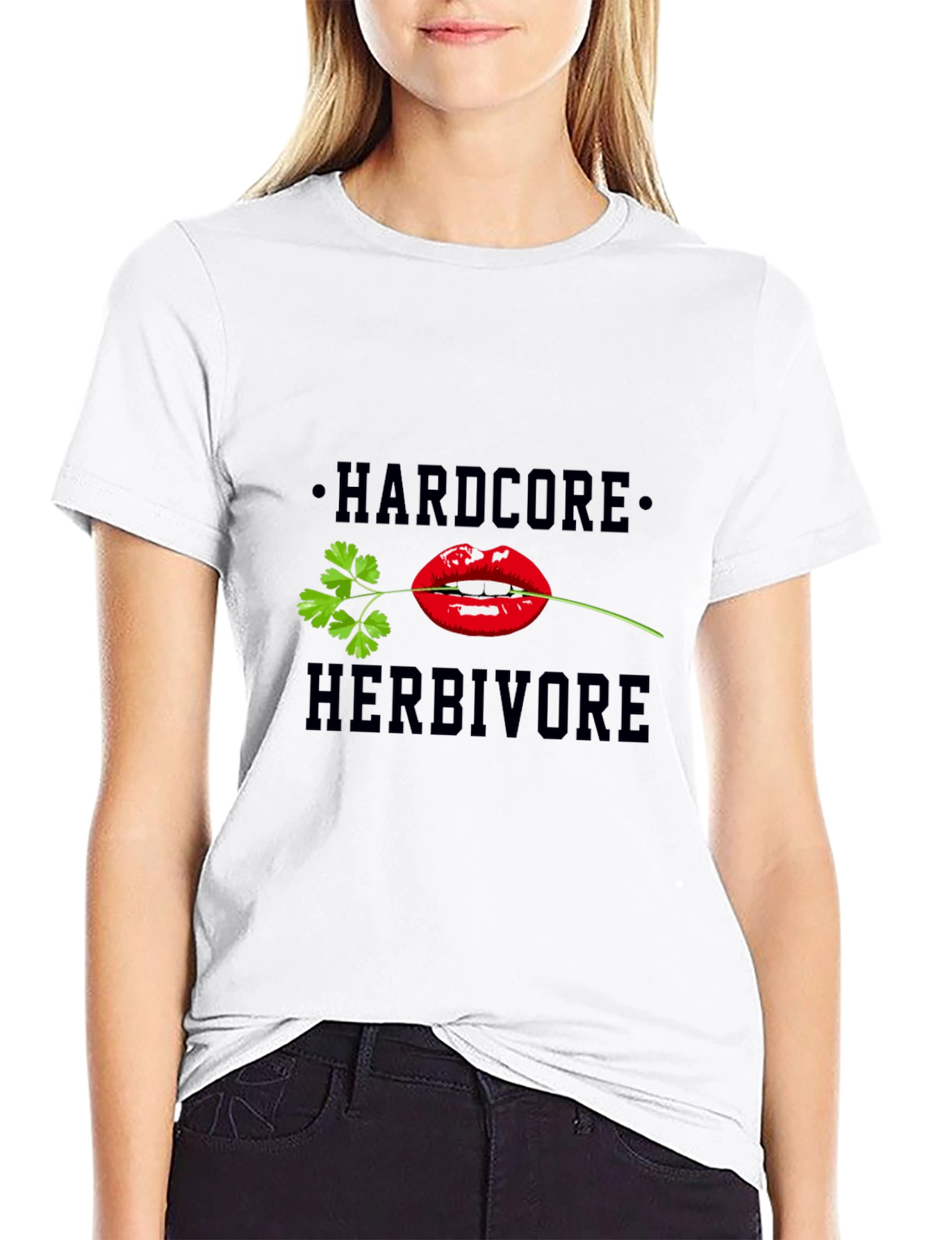 Black Hardcore Herbivore Graphic Tee - Black view 9