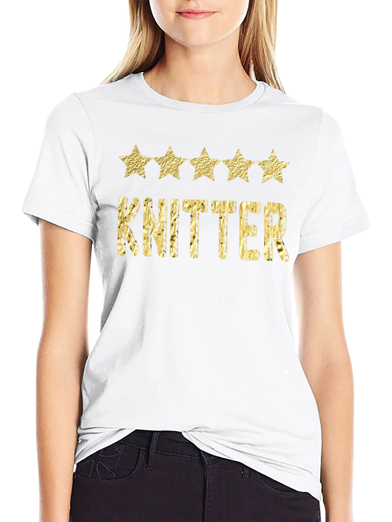 Knitter Five Star Black Graphic Tee - 9