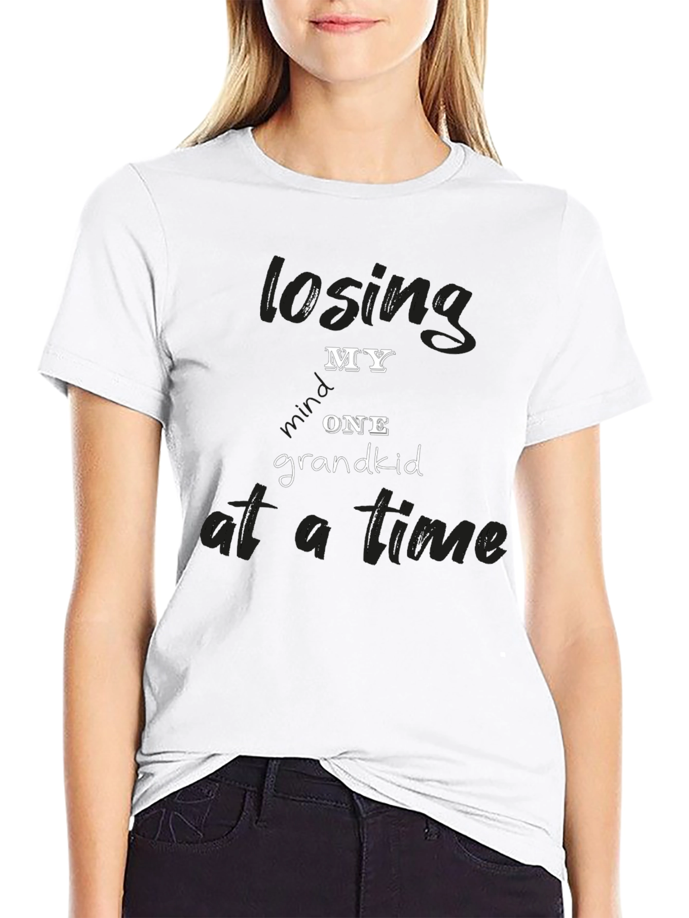 Black Losing My Grandkid One at a Time Black T-Shirt view 9