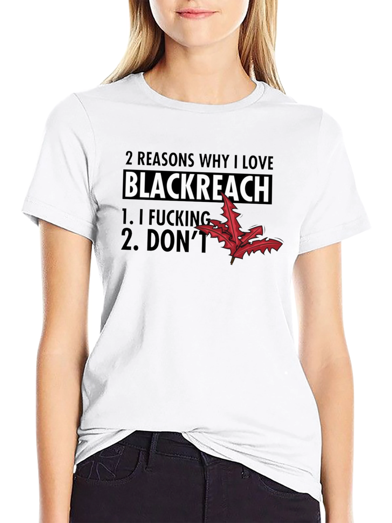 Black Blackreach Funny Graphic T-Shirt view 9