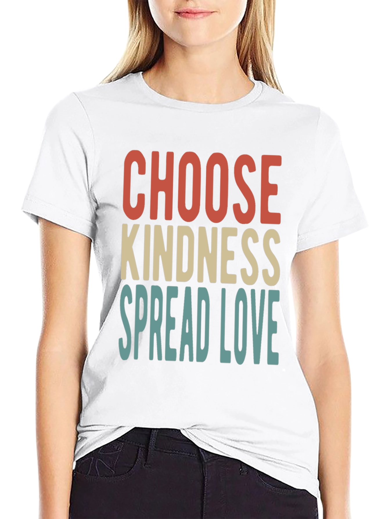 Black Choose Kindness Graphic Tee - Spread Love T-Shirt view 9