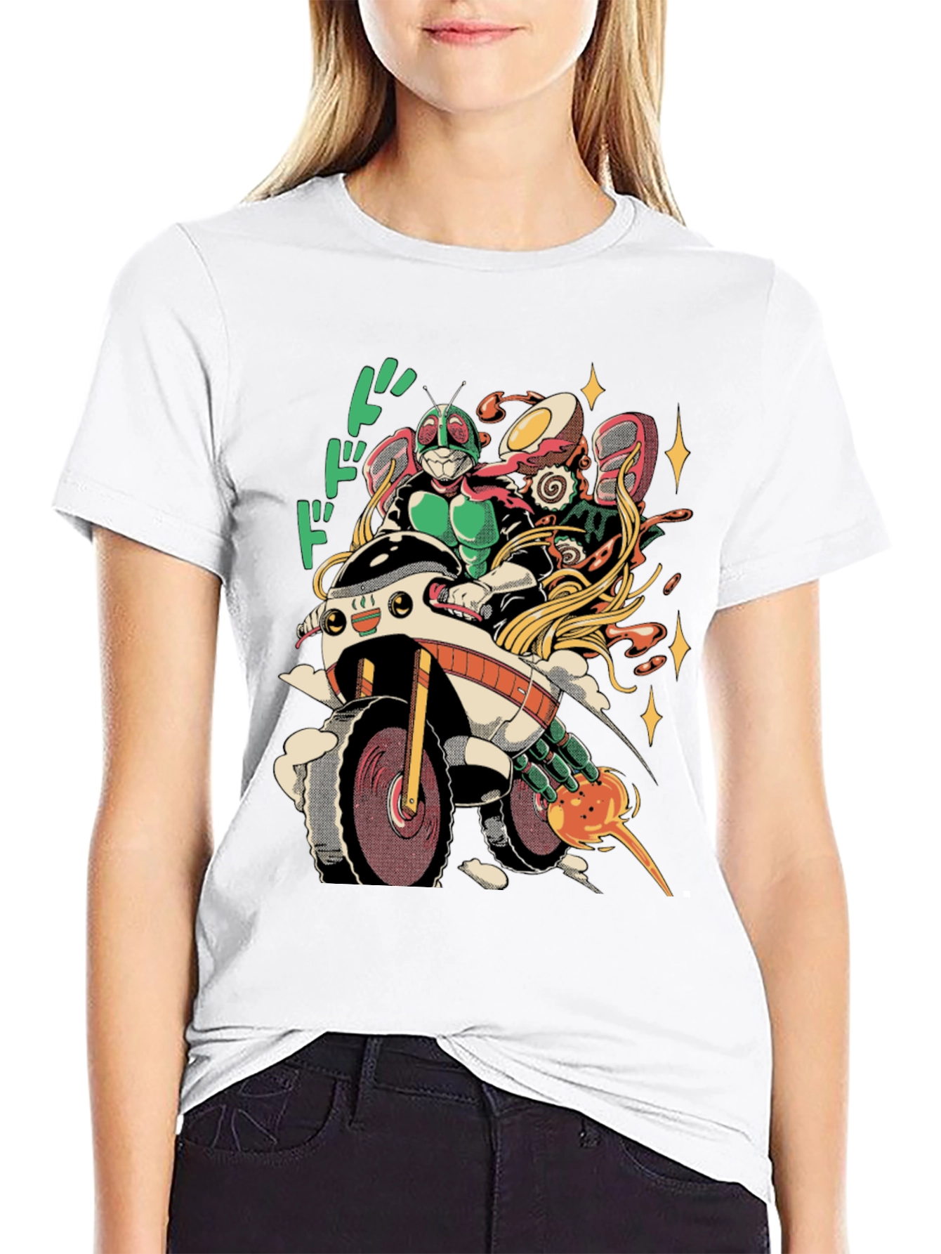 Black Kamen Rider Ramen Run T-Shirt view 9