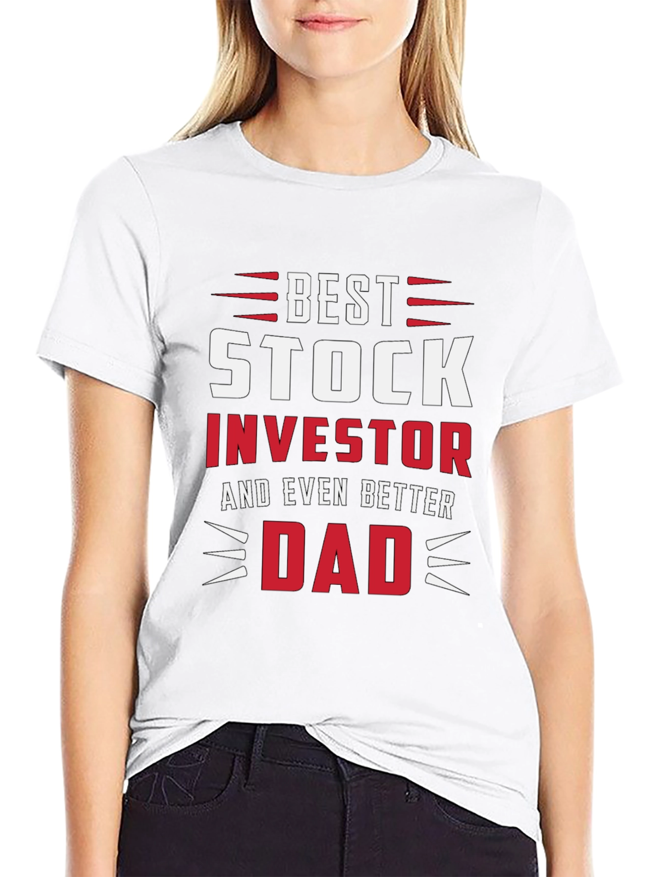 Black Best Stock Investor Dad T-Shirt view 9
