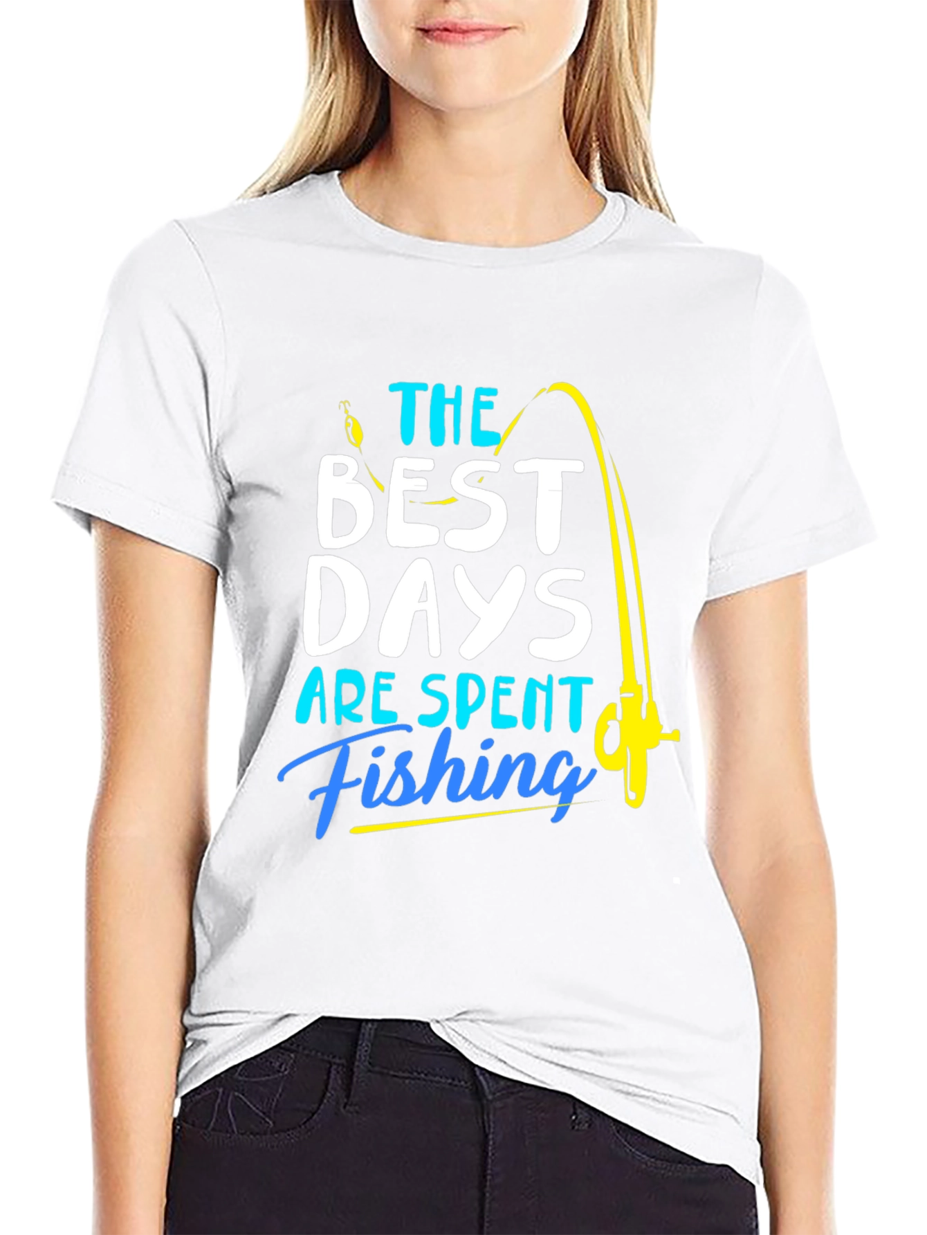 Black Fishing T-Shirt: Best Days are Spent Fishing view 9