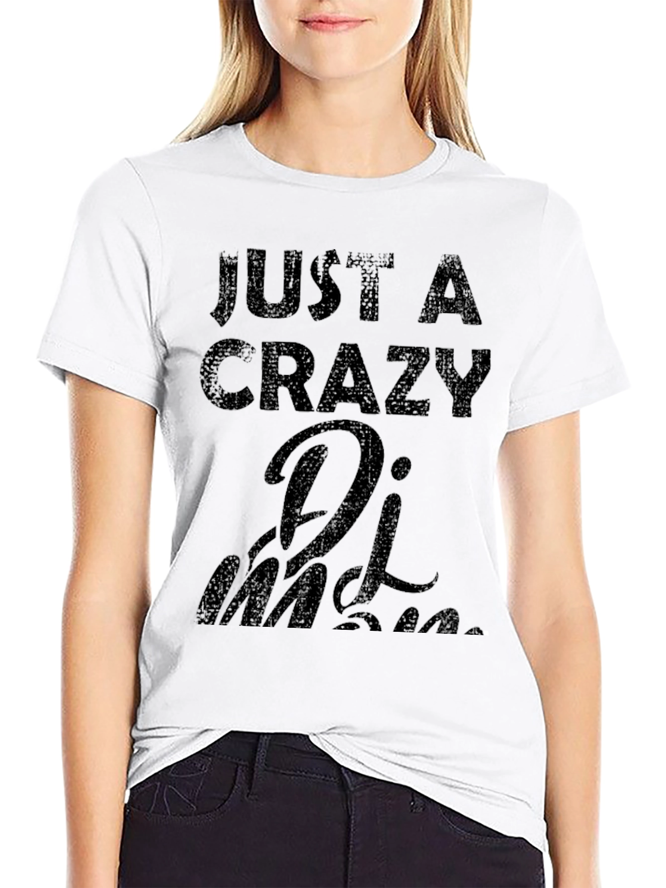 Black Crazy DJ Man Black Graphic Tee view 9