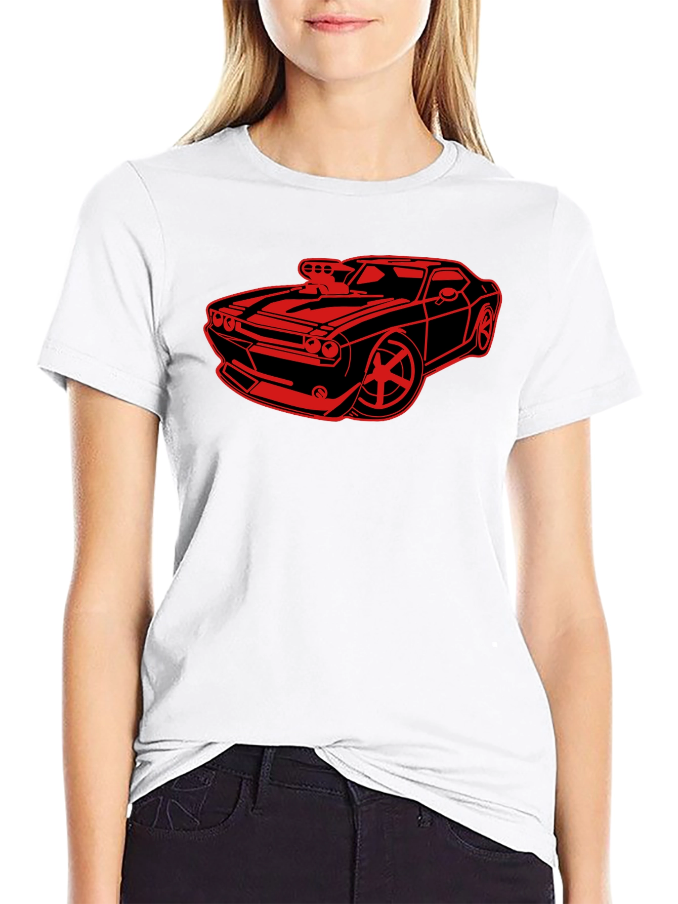 Black Car Graphic Black T-Shirt view 9