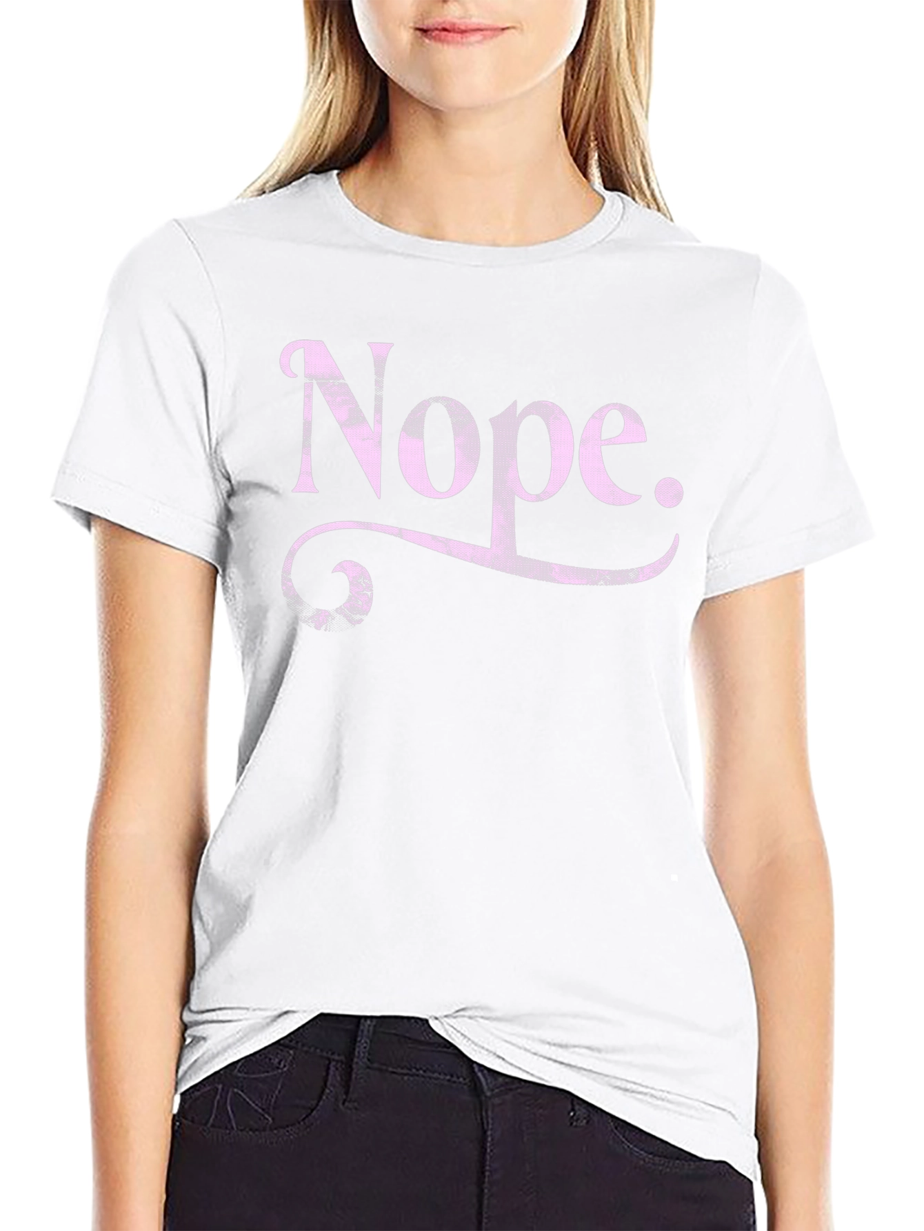 Black Nope Graphic Tee - Funny Sarcastic T-Shirt view 9