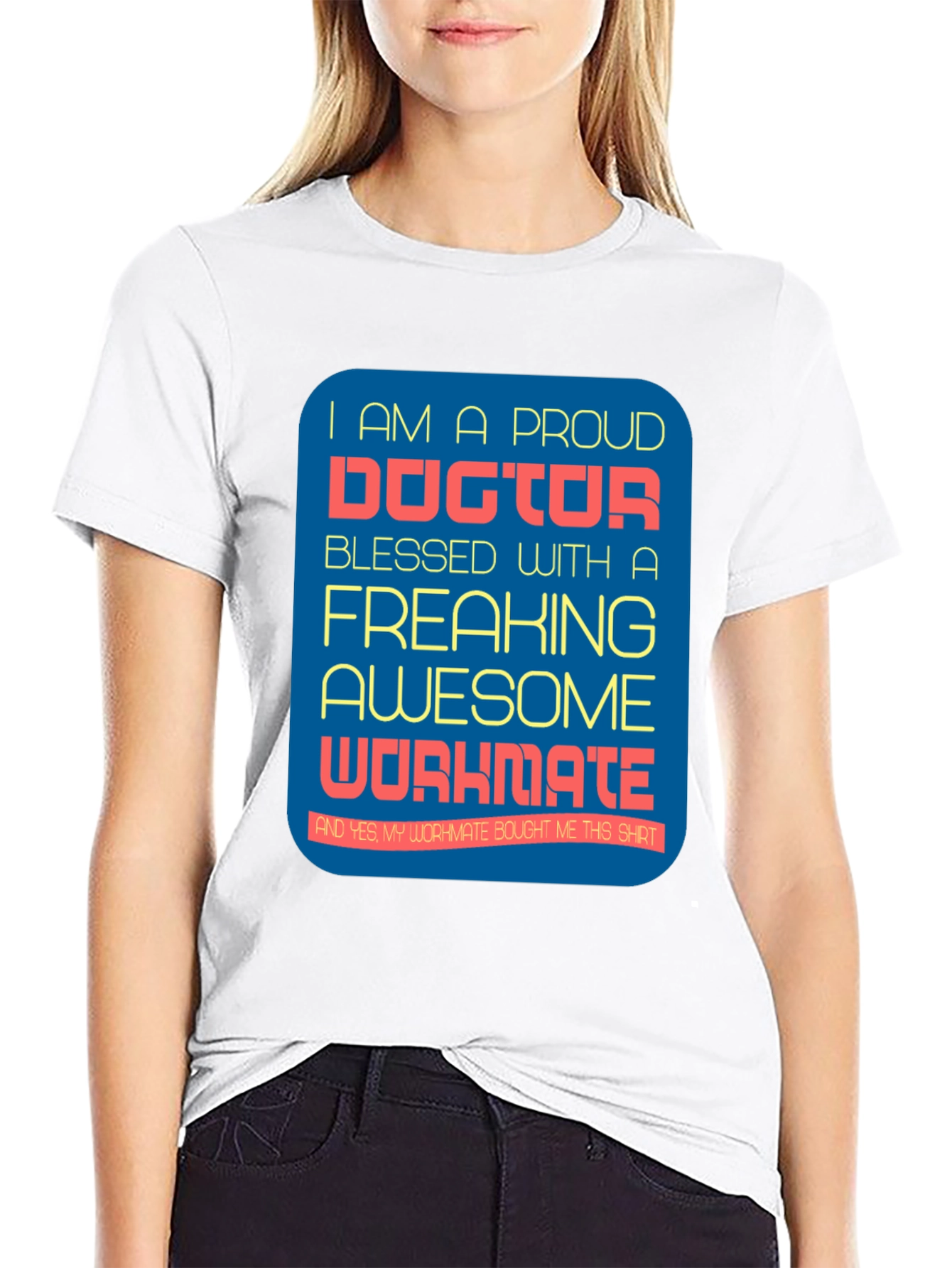 Black Proud Doctor Graphic T-Shirt - Awesome Workmate Gift view 9