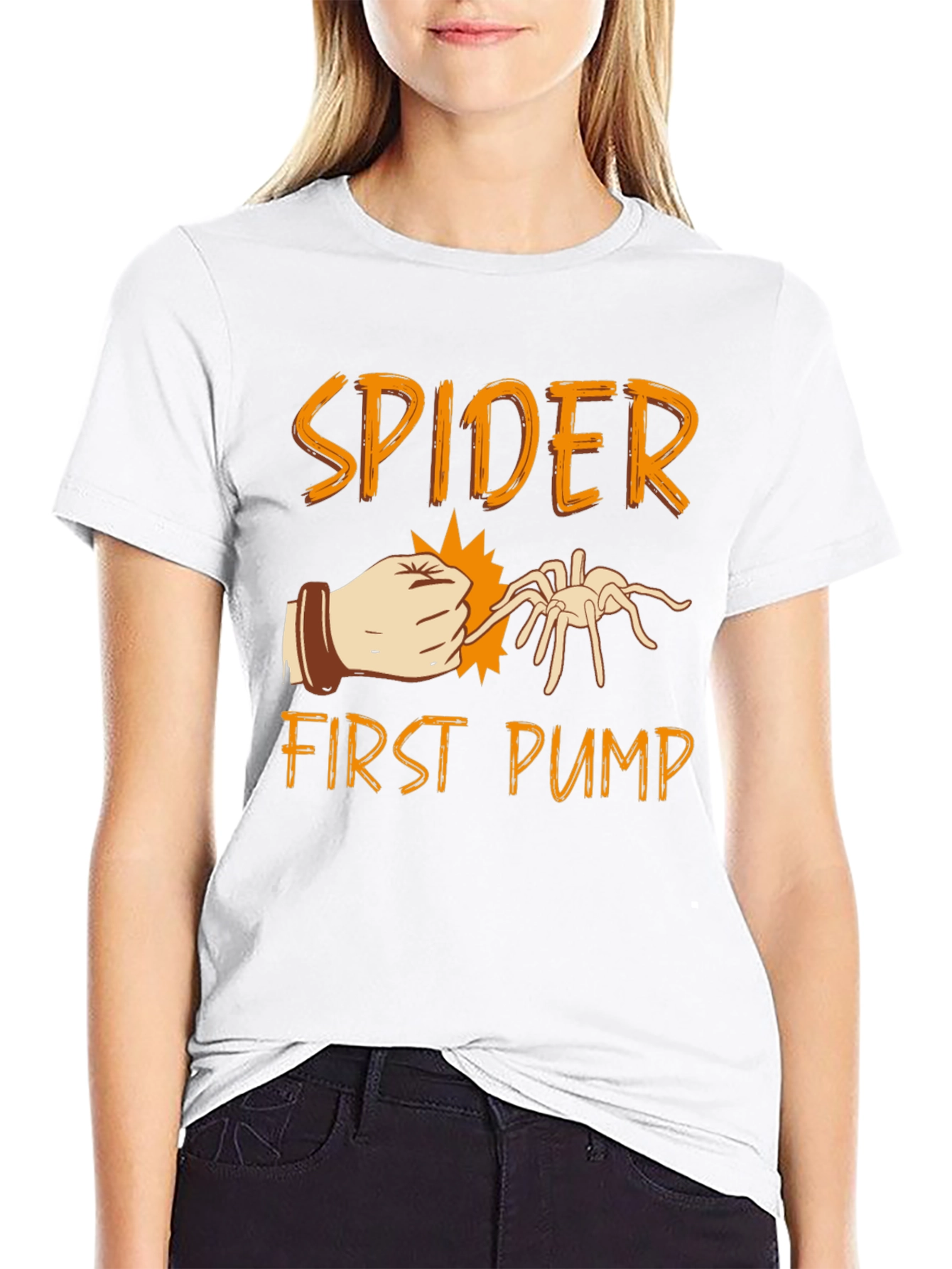 Black Spider First Pump Black Graphic T-Shirt view 9