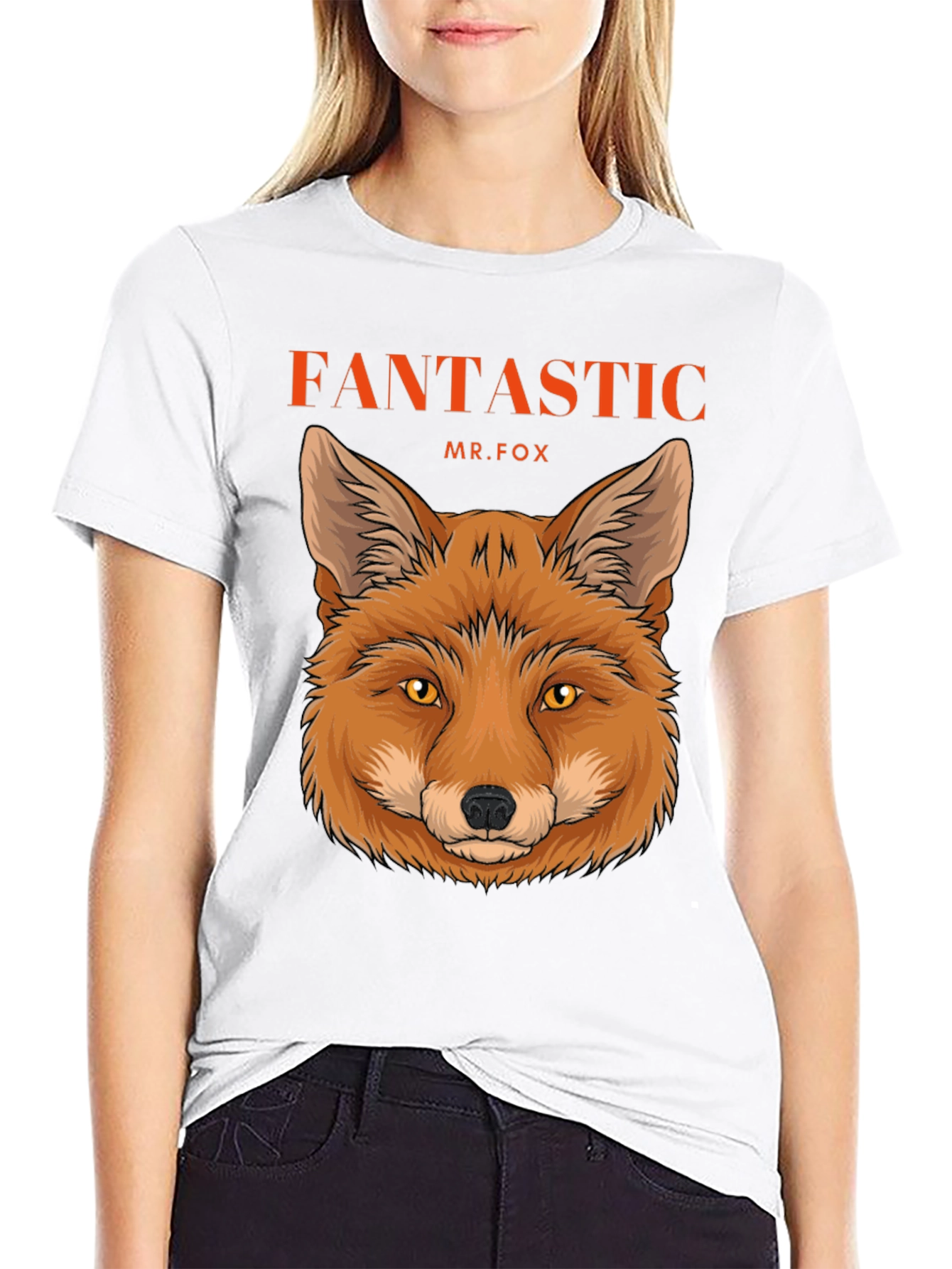 Black Fantastic Mr. Fox Graphic Tee - Black Cotton T-Shirt view 9