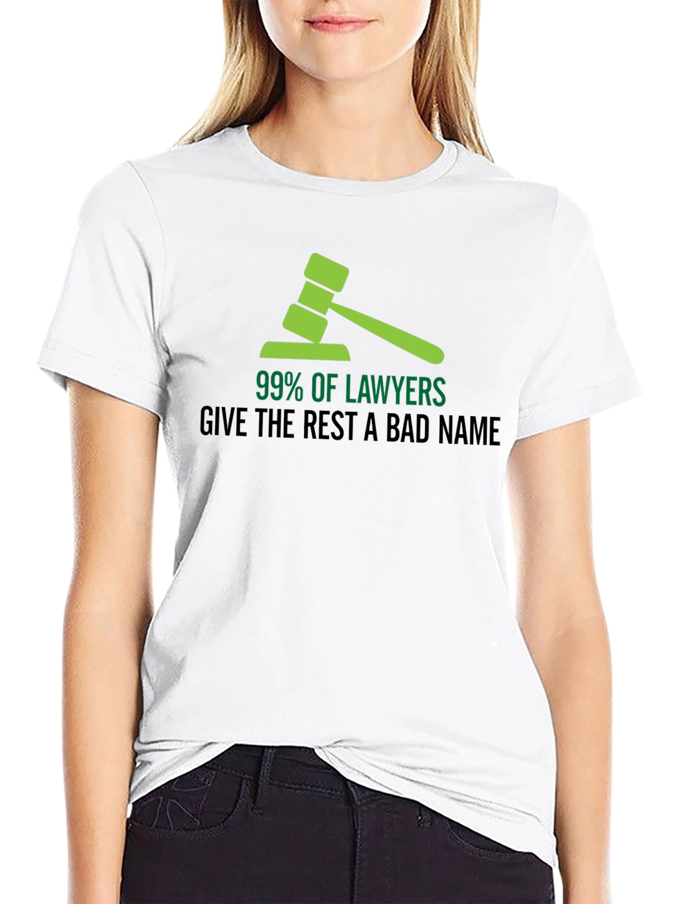 Black 99% of Lawyers Funny Graphic T-Shirt view 9